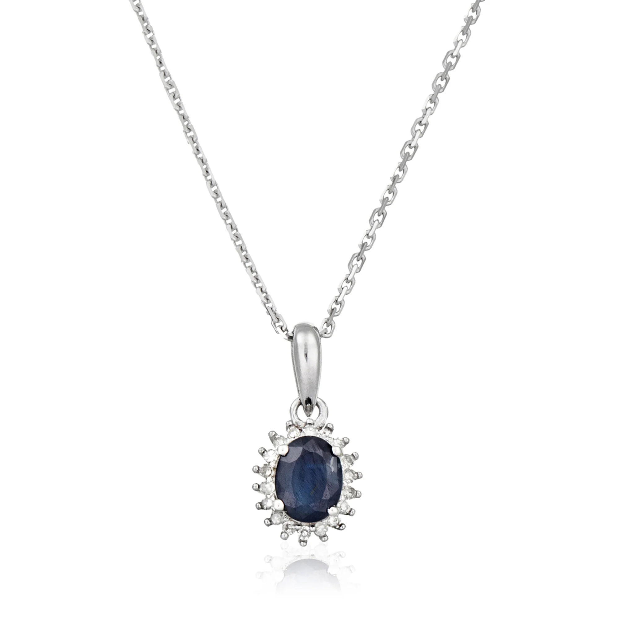 Pendentif "Abra" Diamants 0,06/18 Et Saphir 0,55/1 - Image 2
