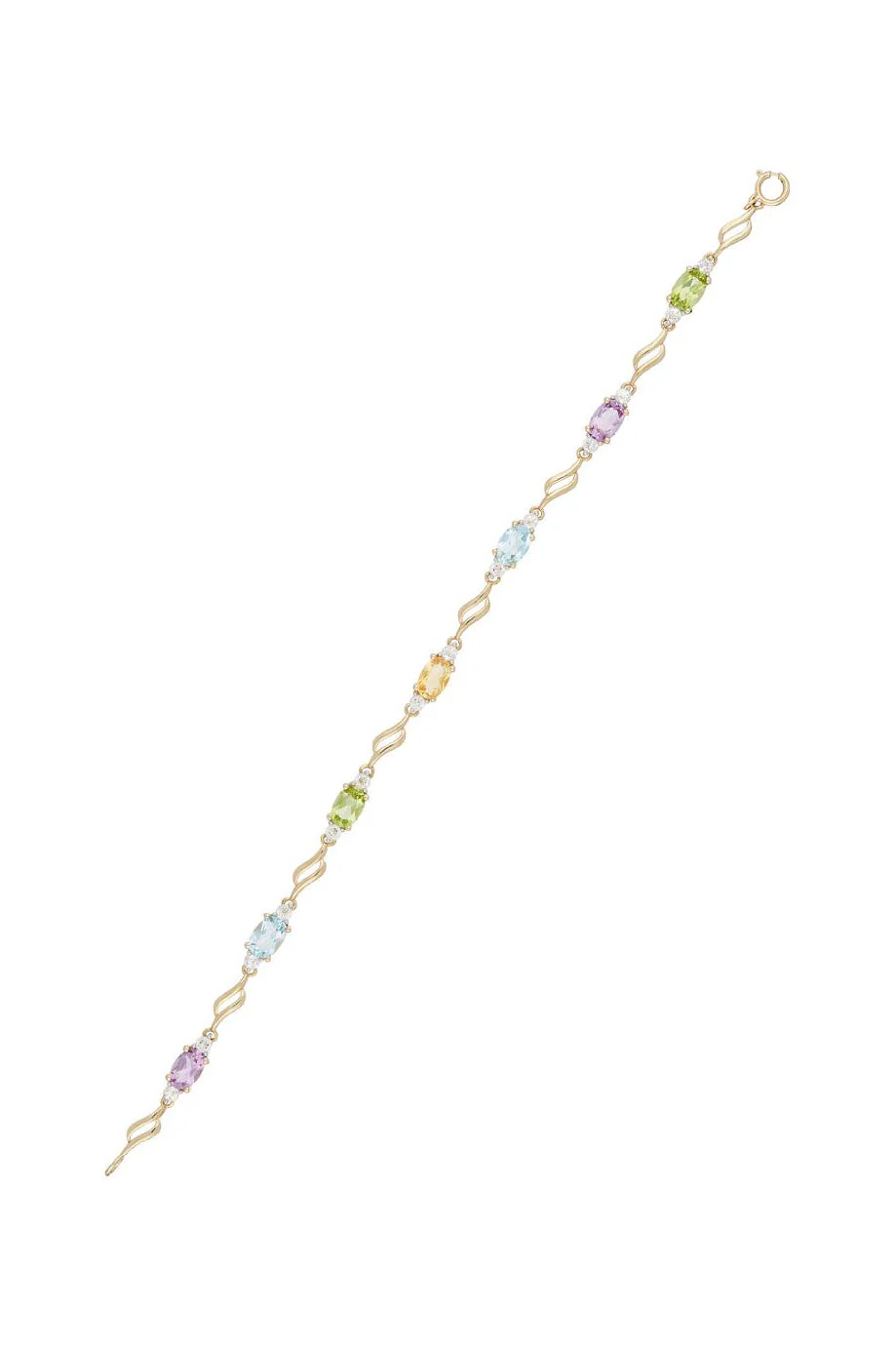 Bracelet "Mon Arc En Ciel" Top Blanche0,92/14;Top Bleue1,4/2;Améthyste0,9/2;Peri - Image 3