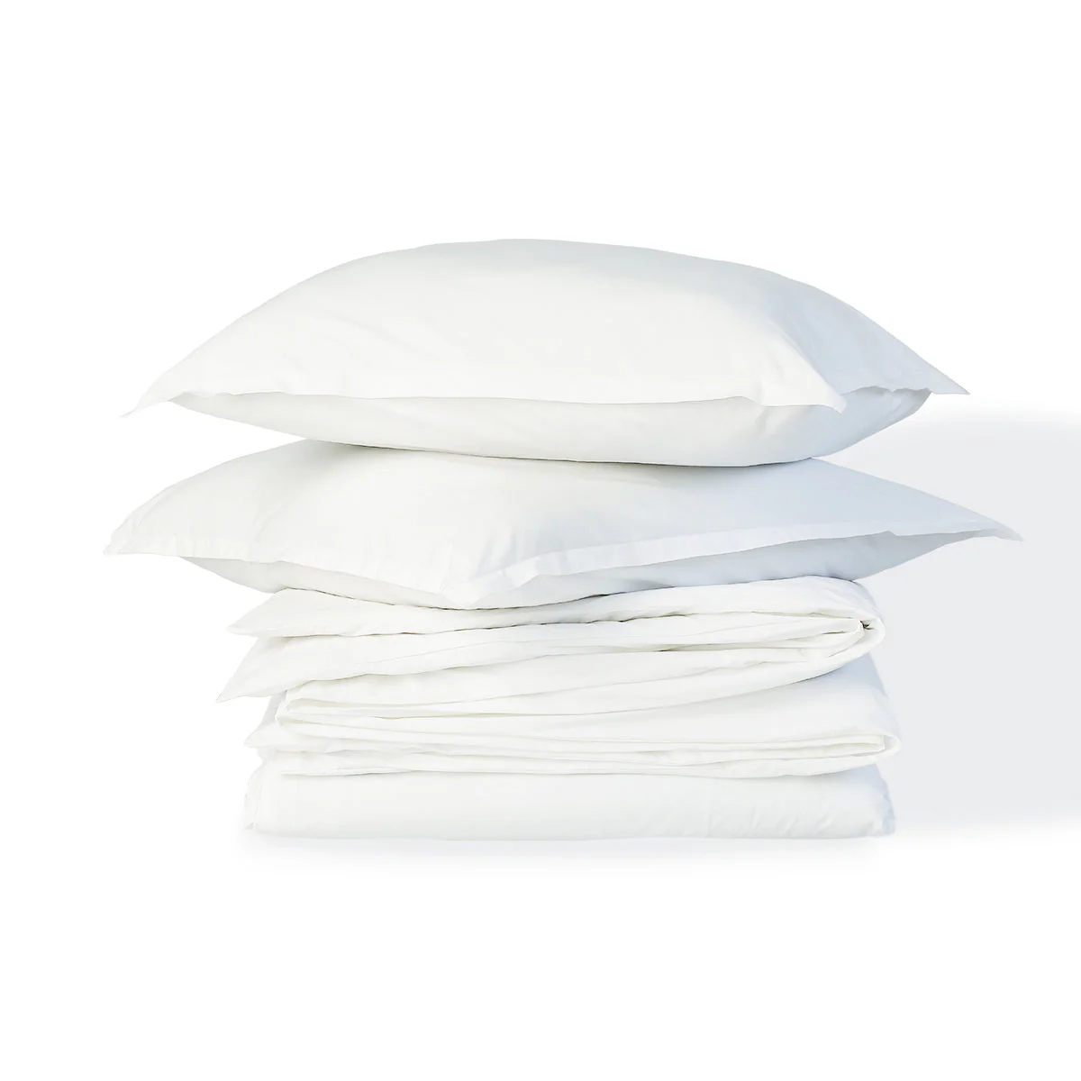 Parure + Taies - Percale De Coton - Blanc - Nina - Image 2