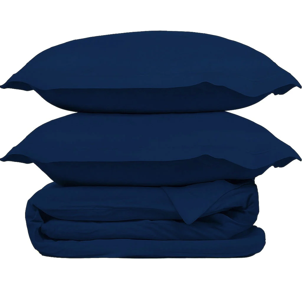 Parure + Taies - Satin De Coton - Bleu Indigo - Julia - Image 2