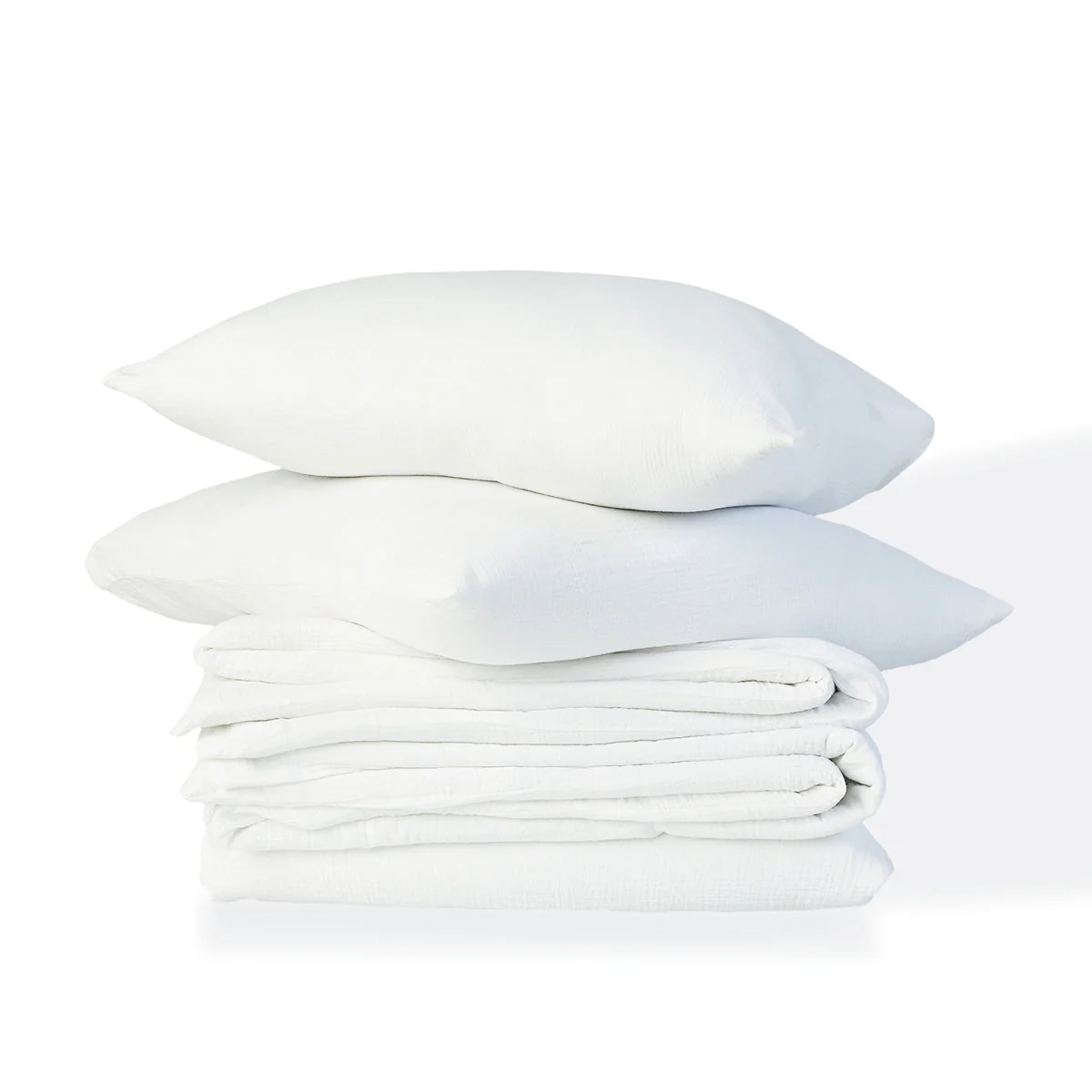 Parure + Taies - Gaze De Coton - Blanc - Carla - Image 3