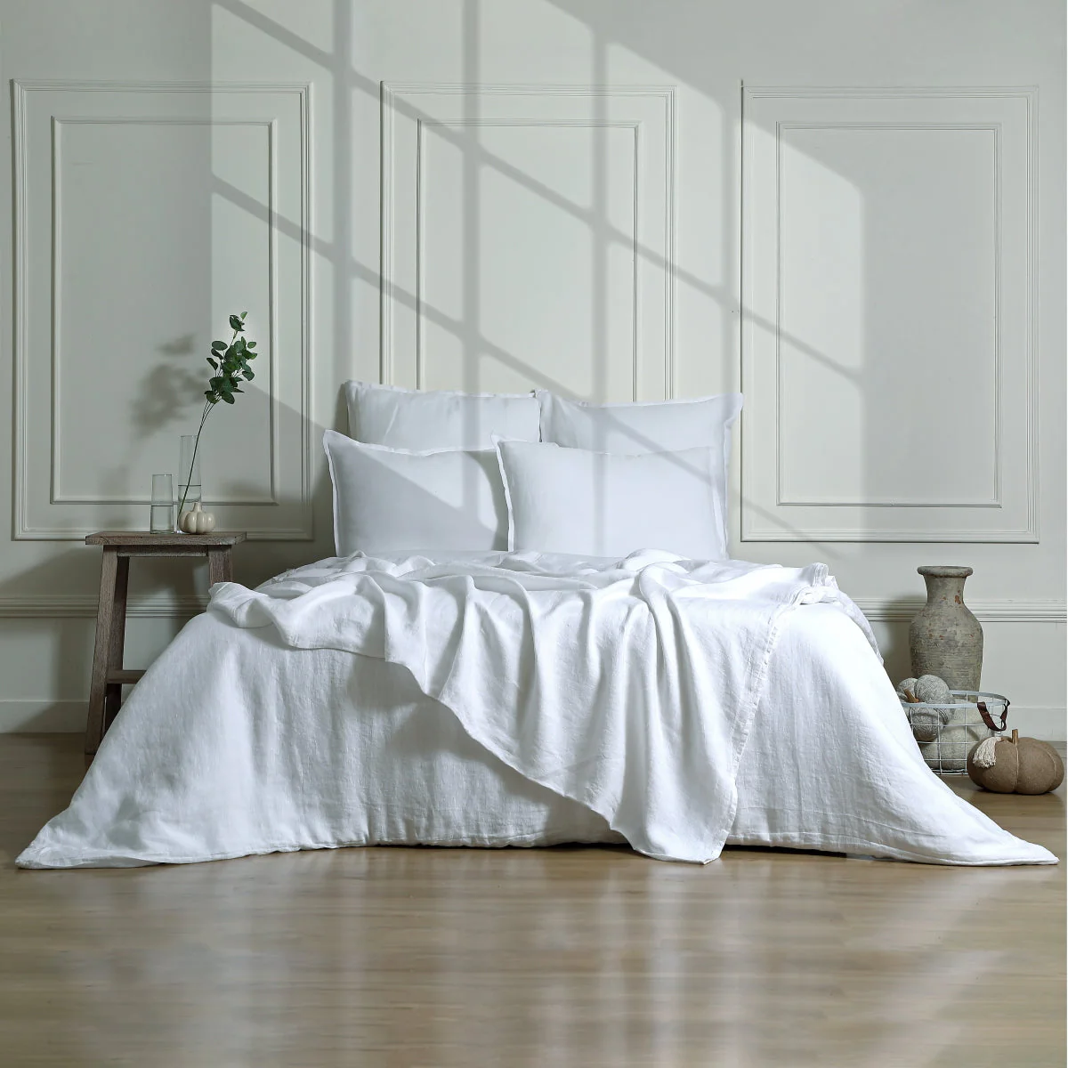 Parure + Taies - Lin Lavé - Blanc - Camille - Image 11