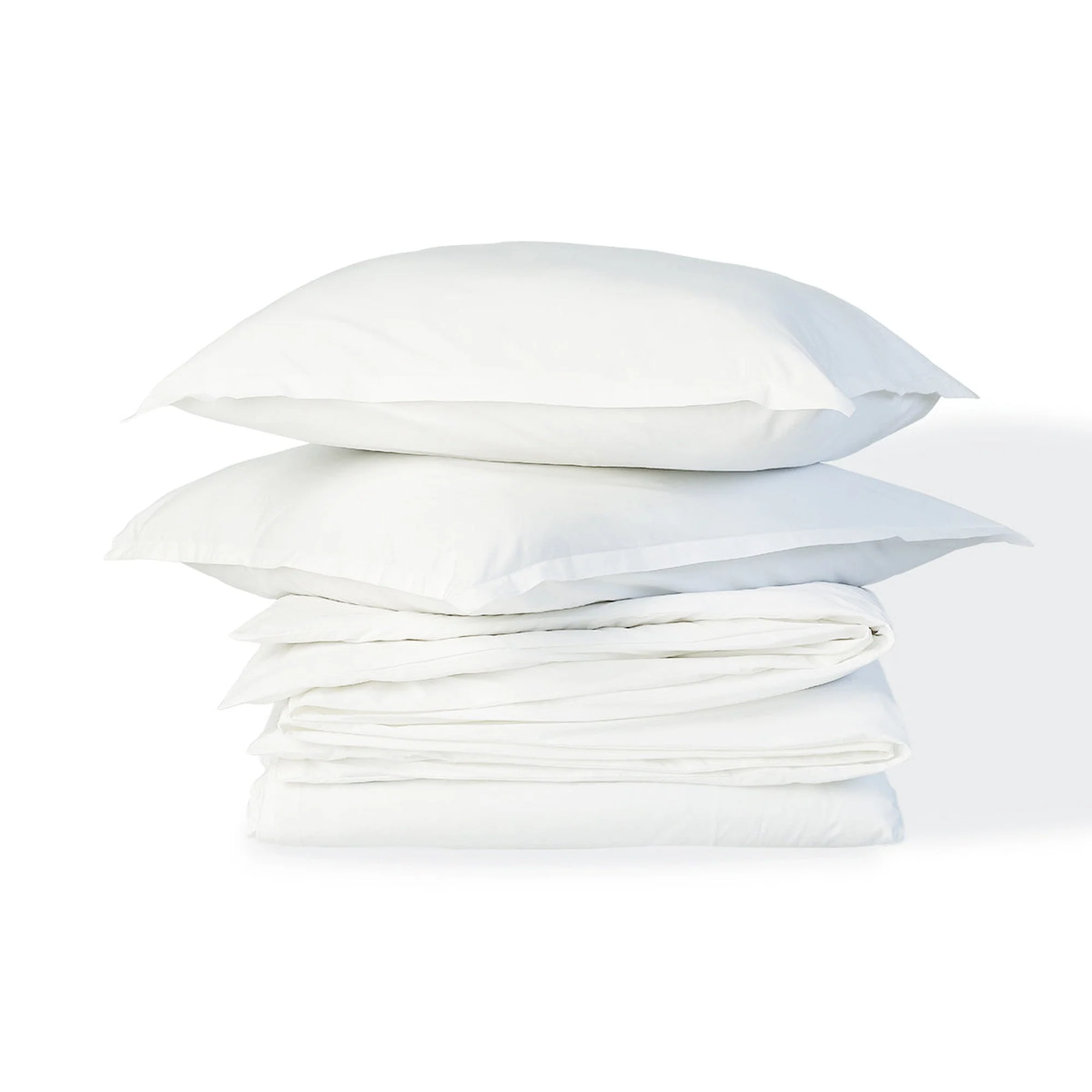 Parure + Taies - Percale De Coton - Blanc - Nina - Image 2