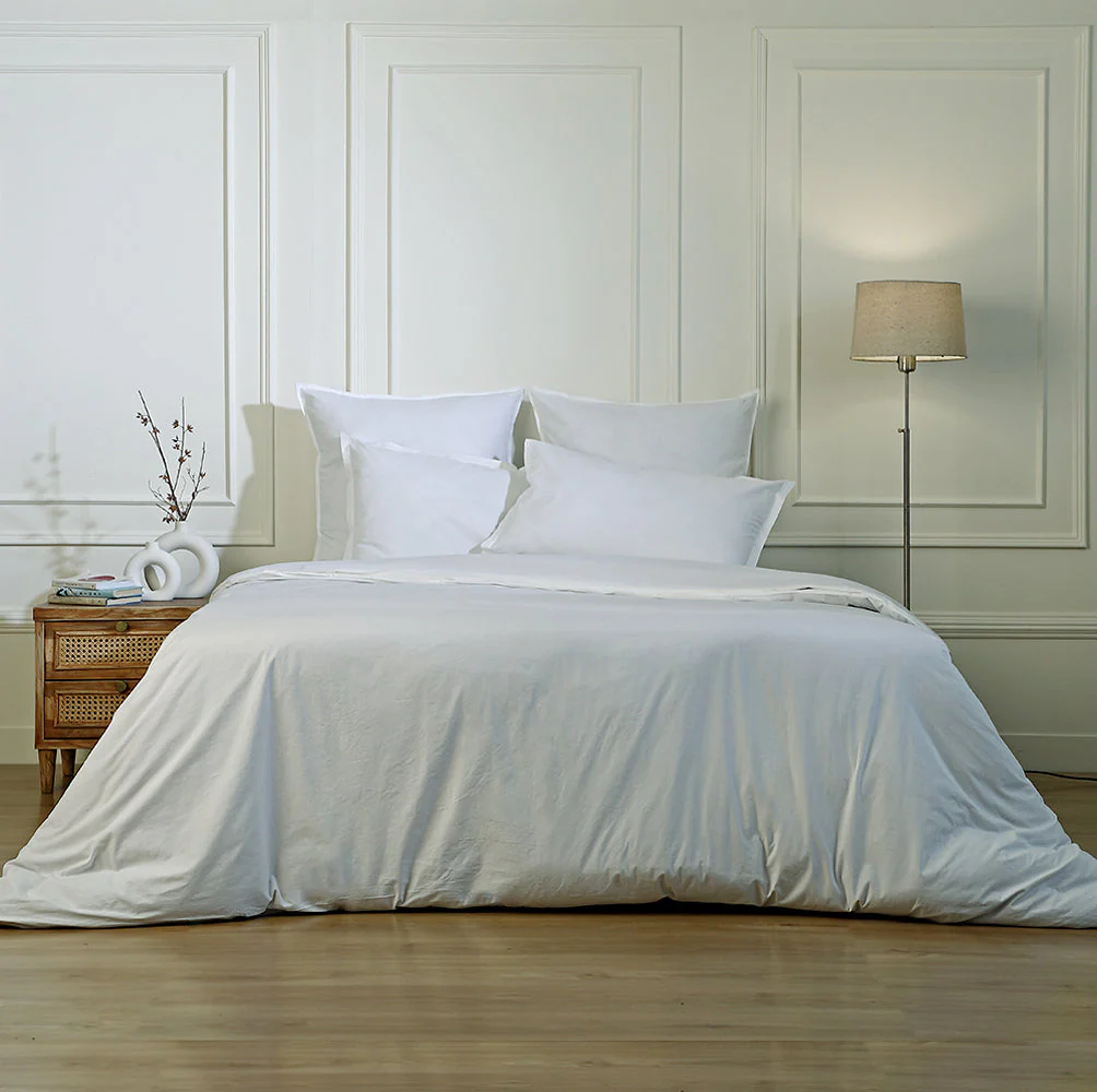Parure + Taies - Percale De Coton - Blanc - Nina - Image 6