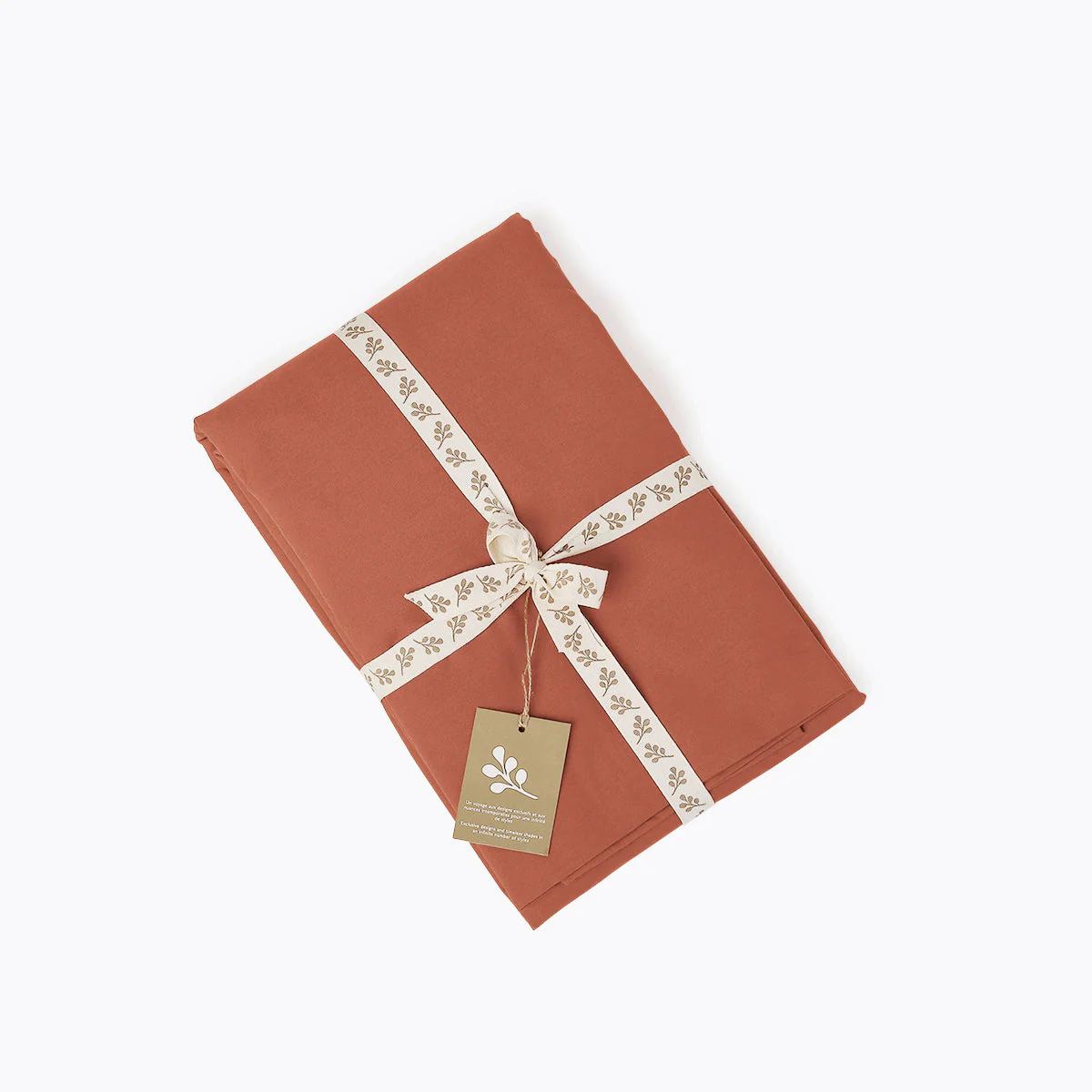 Parure + Taies - Percale De Coton - Rouge Toscane - Nina - Image 10