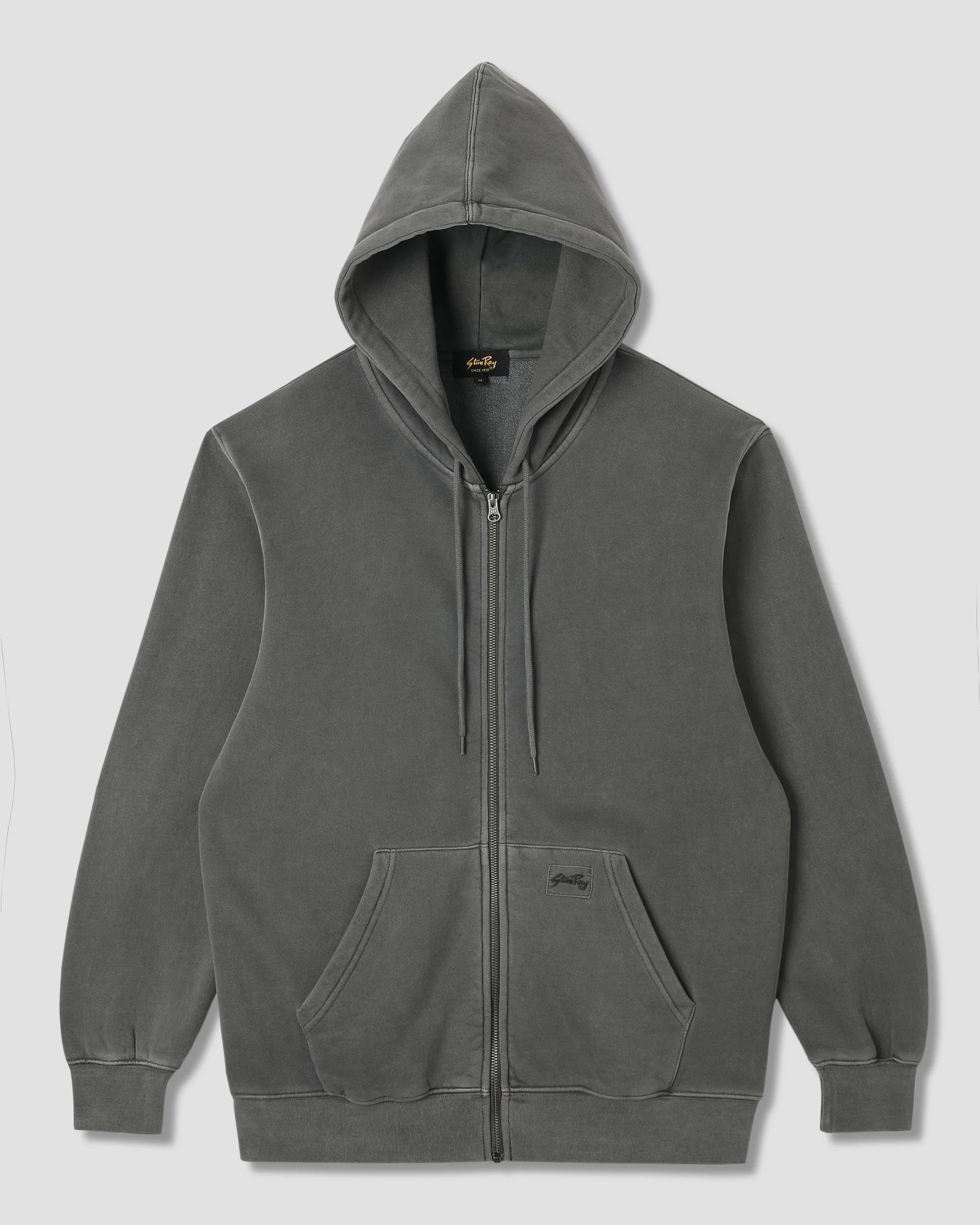 Patch Zip Hood - Washed Black - Image 2