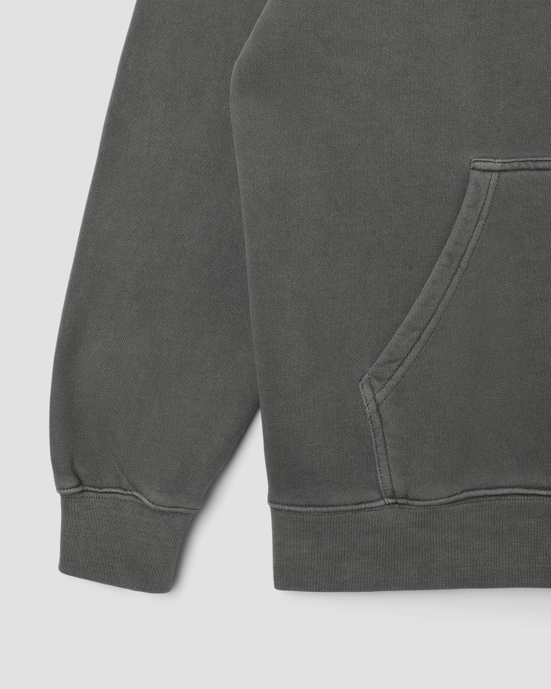 Patch Zip Hood - Washed Black - Image 5