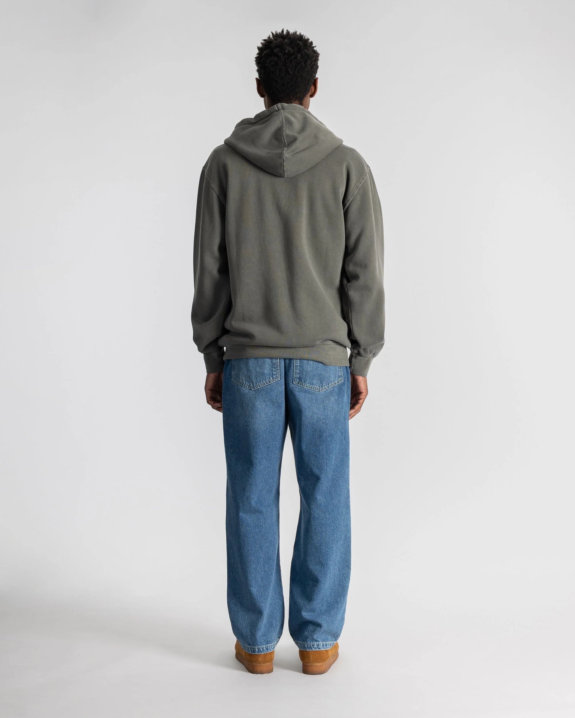 Patch Zip Hood - Washed Black - Image 7