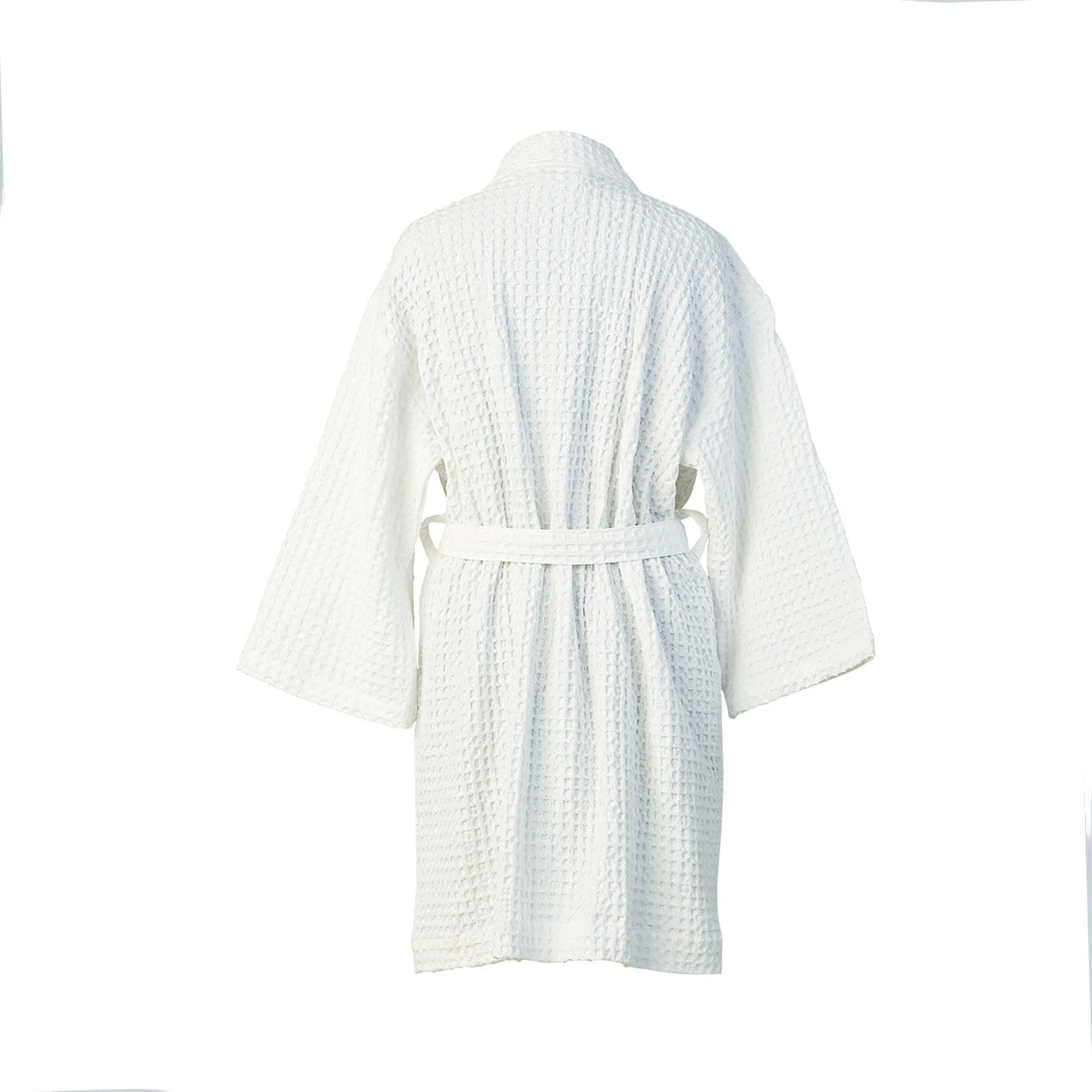 Peignoir Kimono - Coton Gaufré - Blanc - Daria - Image 2