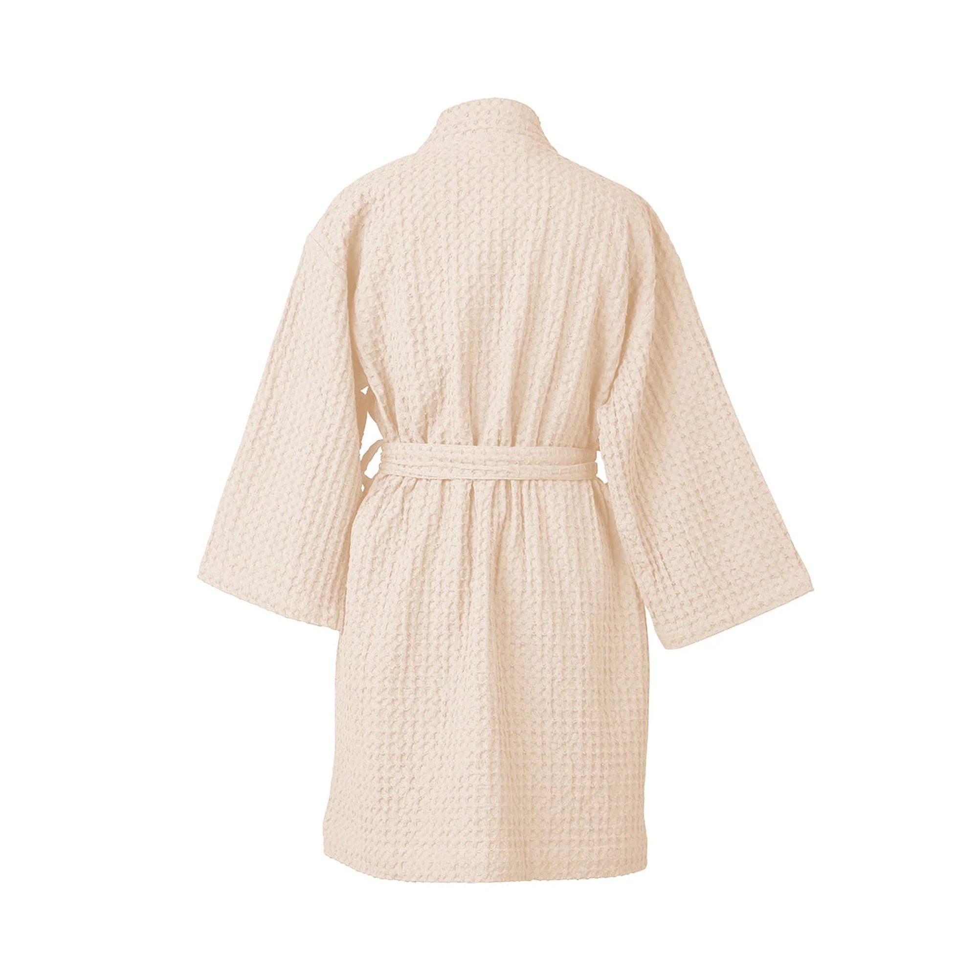Peignoir Kimono - Coton Gaufré - Rose - Daria - Image 2