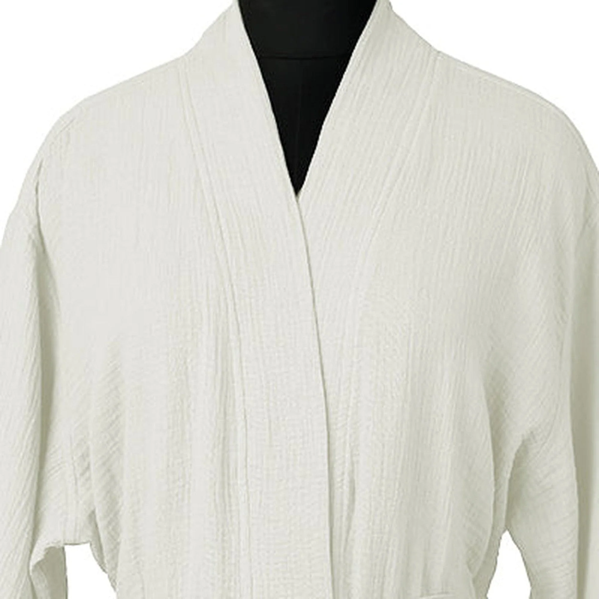 Peignoir Kimono - Gaze De Coton - Blanc - Carla - Image 3