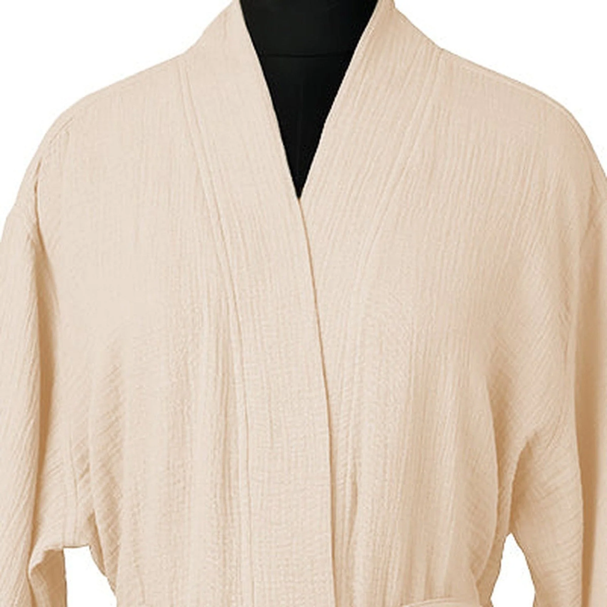 Peignoir Kimono - Gaze De Coton - Rose - Carla - Image 3