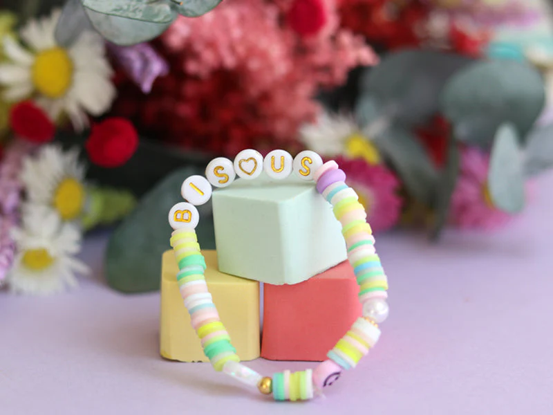 Perles Lettres "Bisous" Pour Bracelet À Personnaliser - Image 2