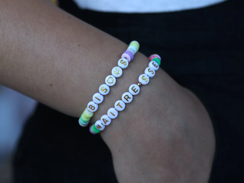 Perles Lettres "Bisous" Pour Bracelet À Personnaliser - Image 3