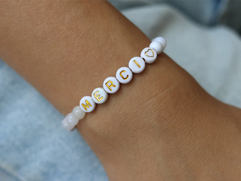 Perles Lettres "Merci" Pour Bracelet À Personnaliser - Image 3