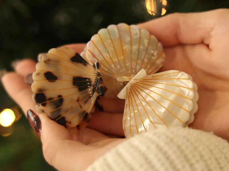 Pince À Cheveux Coquillage Écaille - Image 3