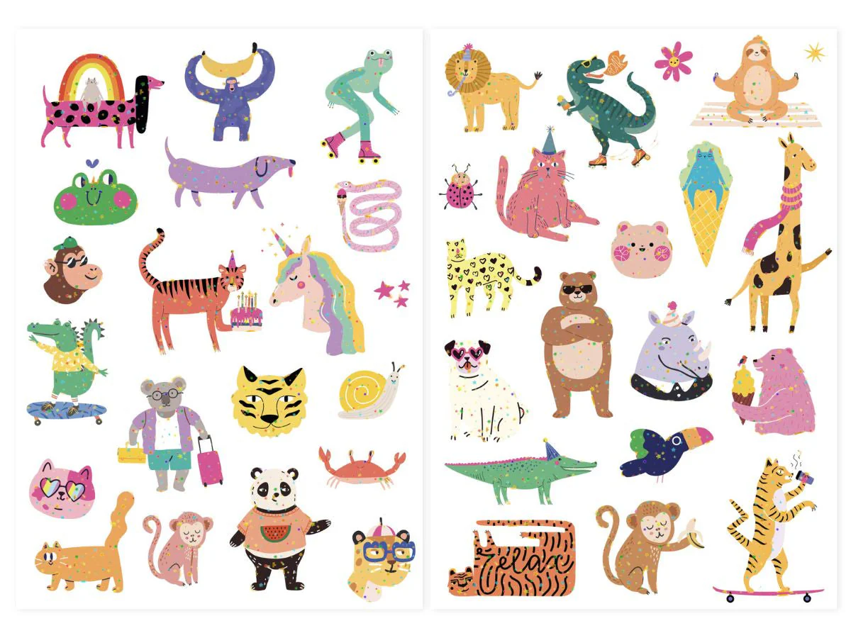 Pochette De 40 Tattoos - Cute Animals - Image 2