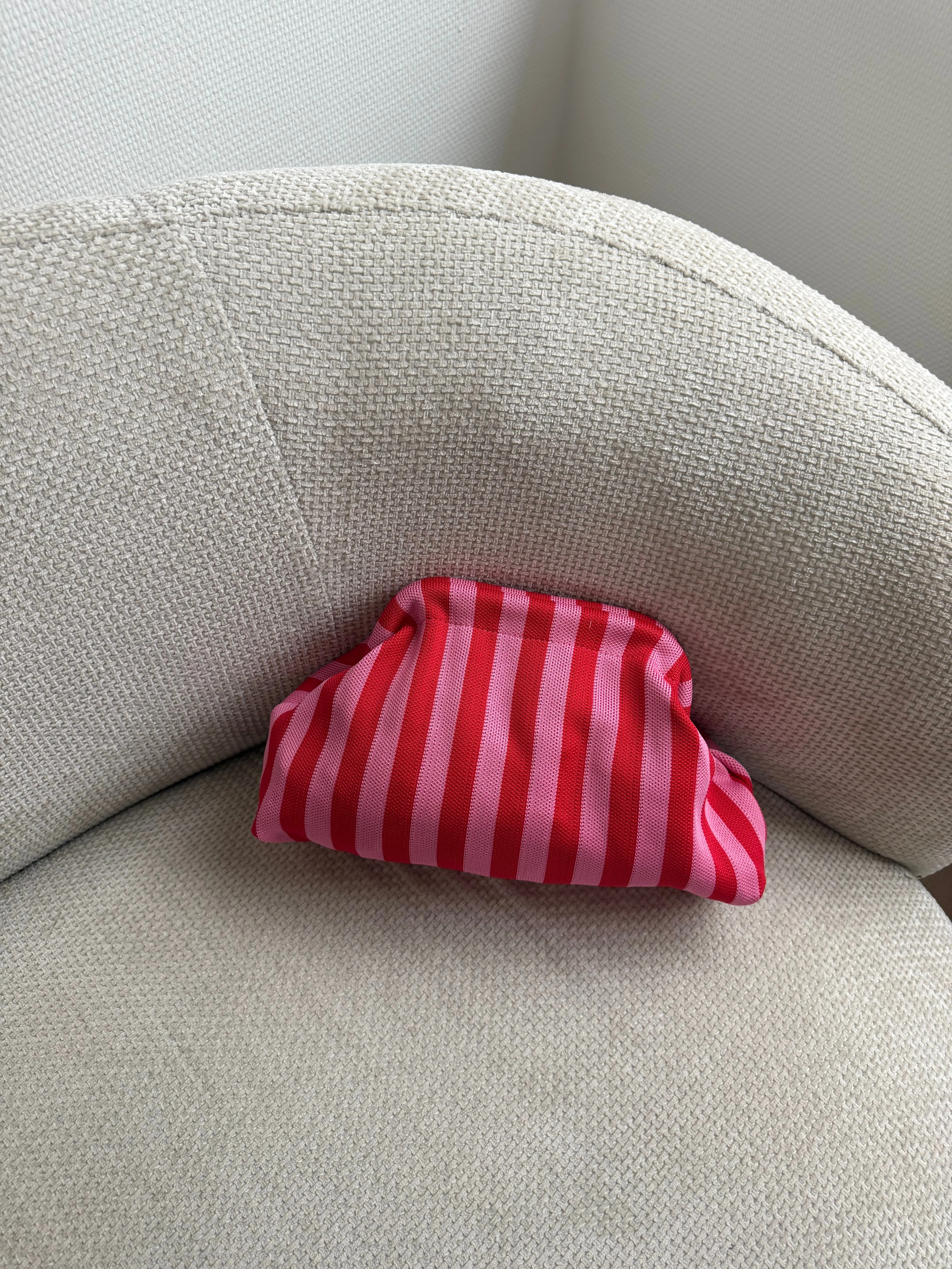 Pochette Rayée Lima Rouge / Fuschia - Image 4