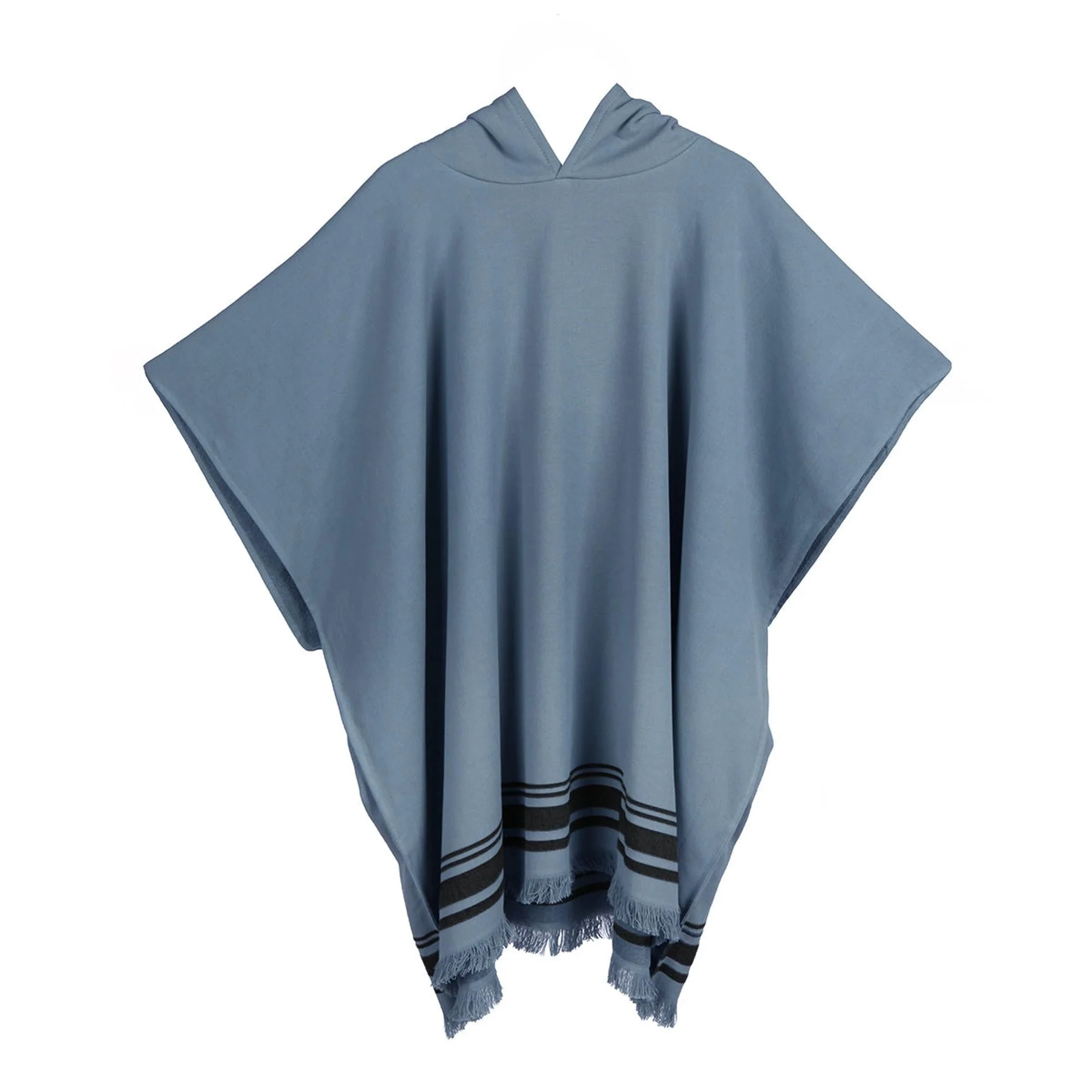 Poncho Éponge - Coton - Bleu Orage / Noir - Faro - Image 2
