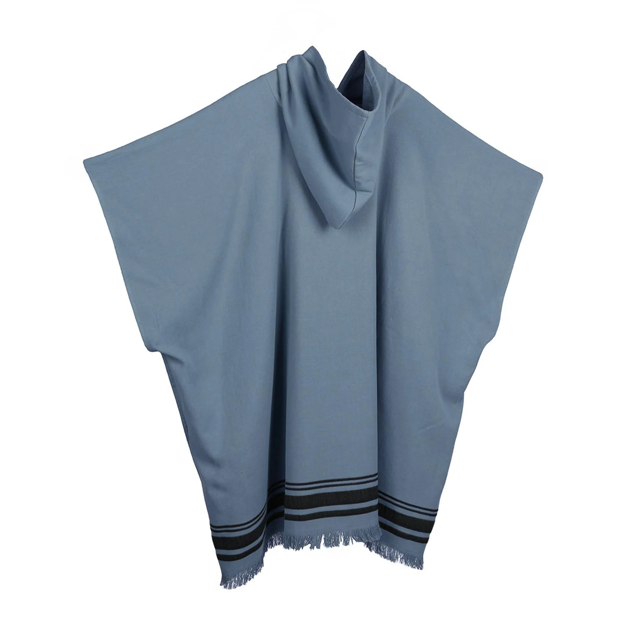 Poncho Éponge - Coton - Bleu Orage / Noir - Faro - Image 4