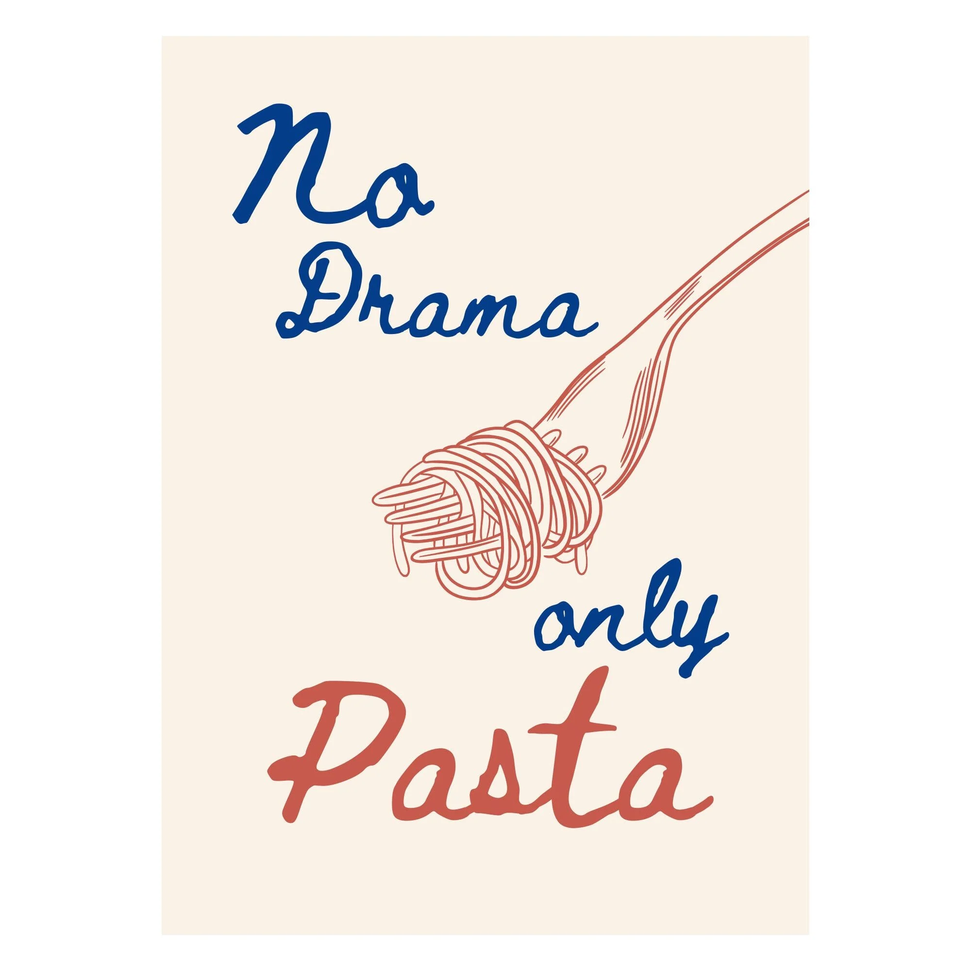 Affordable Art Prints X Ohkimiko - No Drama Only Pasta - Image 3