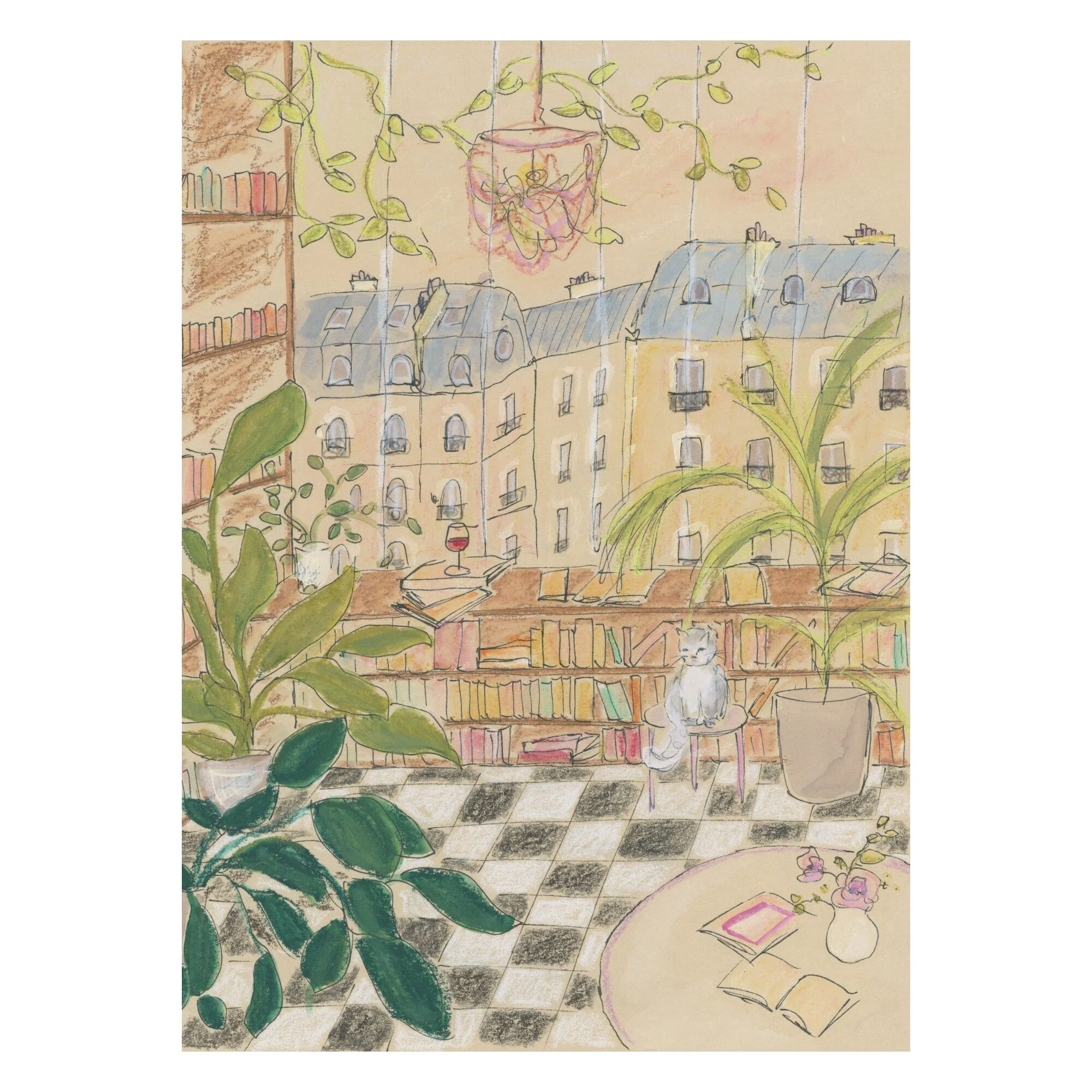 Katharina Puritscher - Antique Parisian Book Store Cat - Image 3