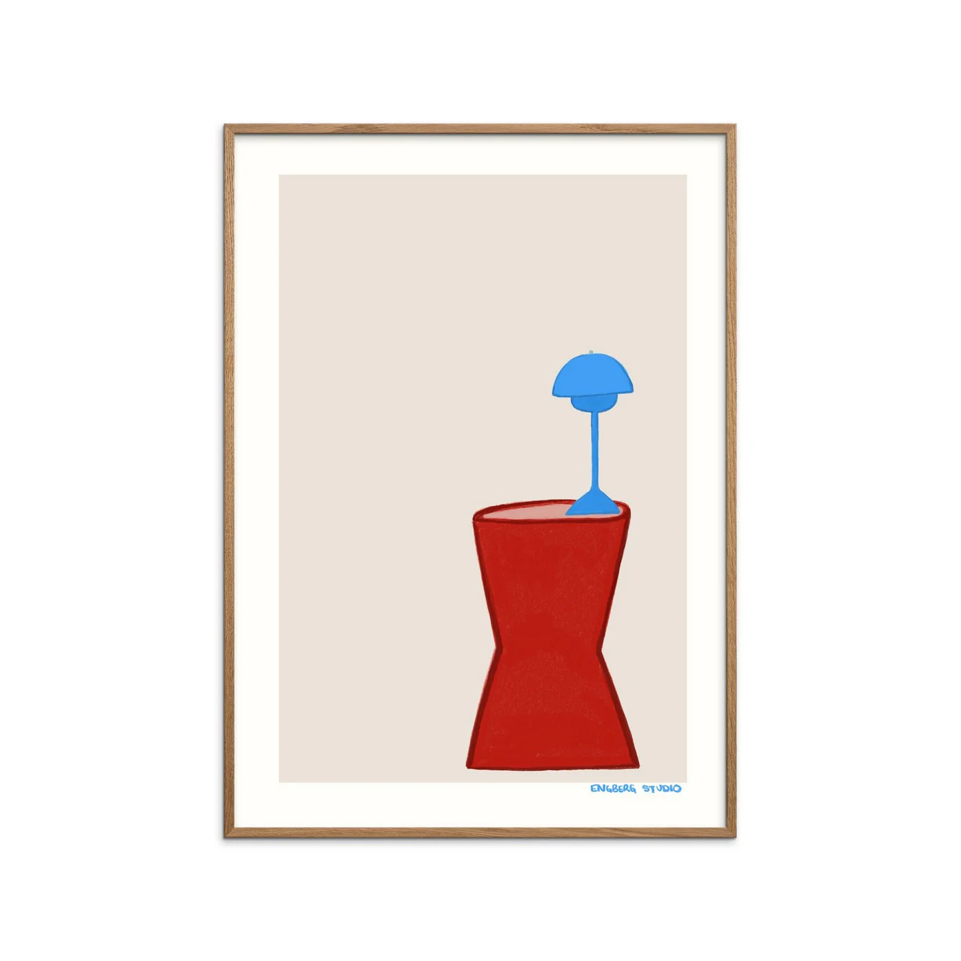 Engberg Studio - Blue Lamp On A Red Table - Image 2
