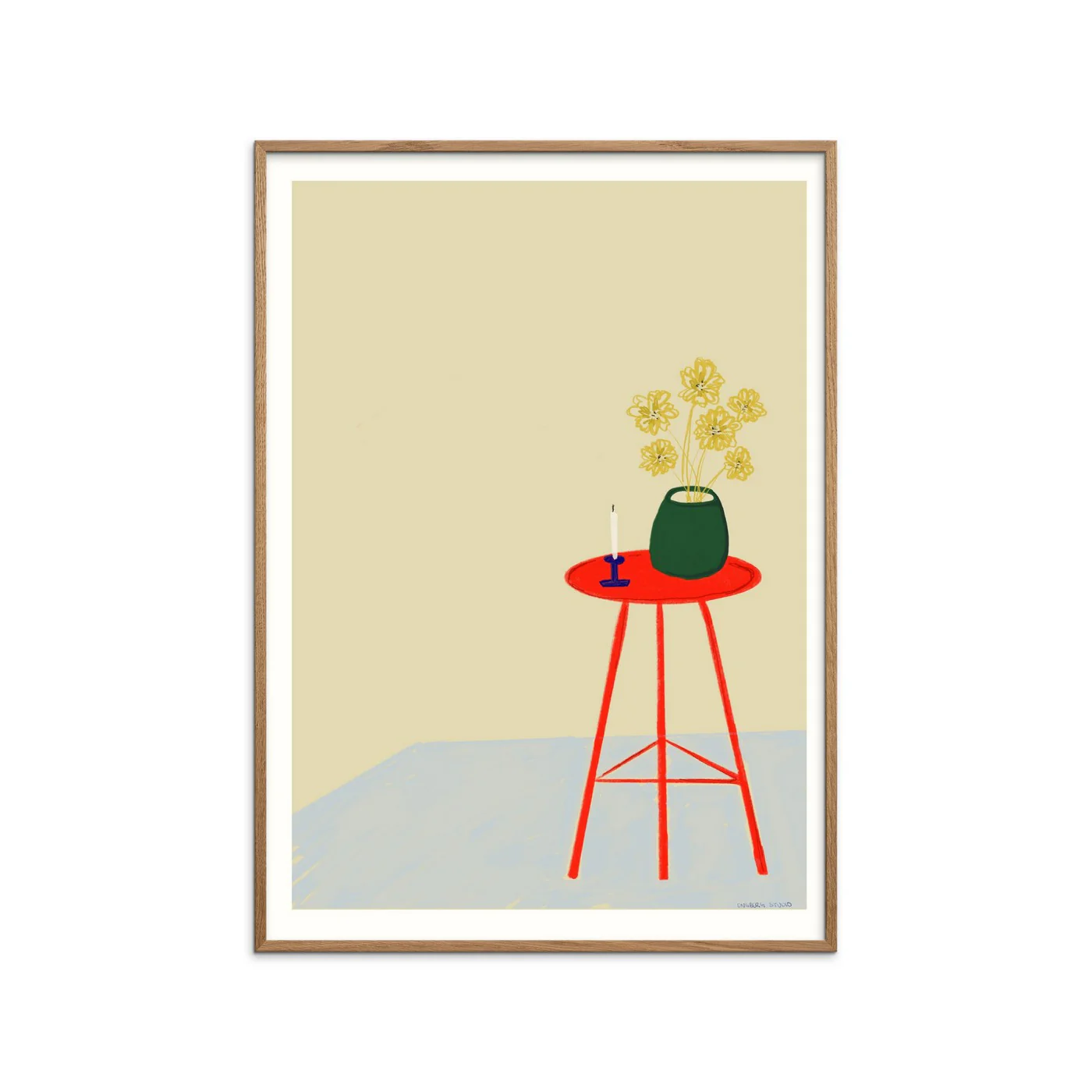 Engberg Studio - Flowers On A Red Stool - Image 2