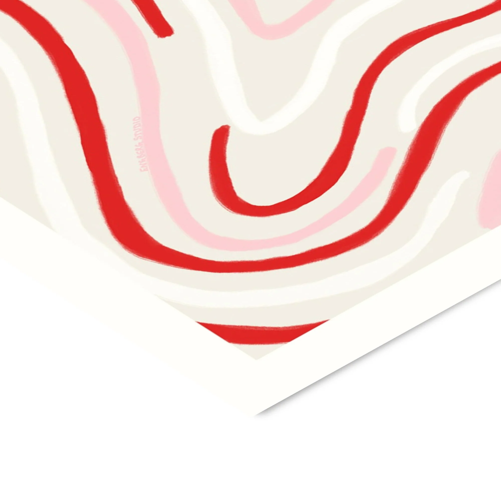 Engberg Studio - Scalloped Lines - Red & Pink - Image 4