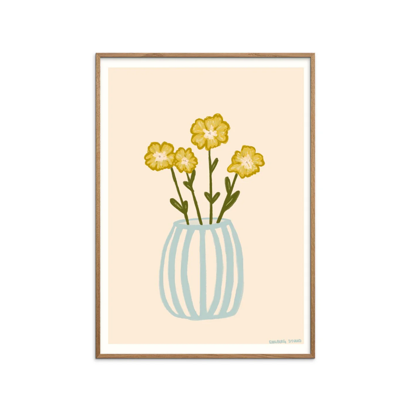 Engberg Studio - Yellow Flowers In A Blue Vase - Image 2