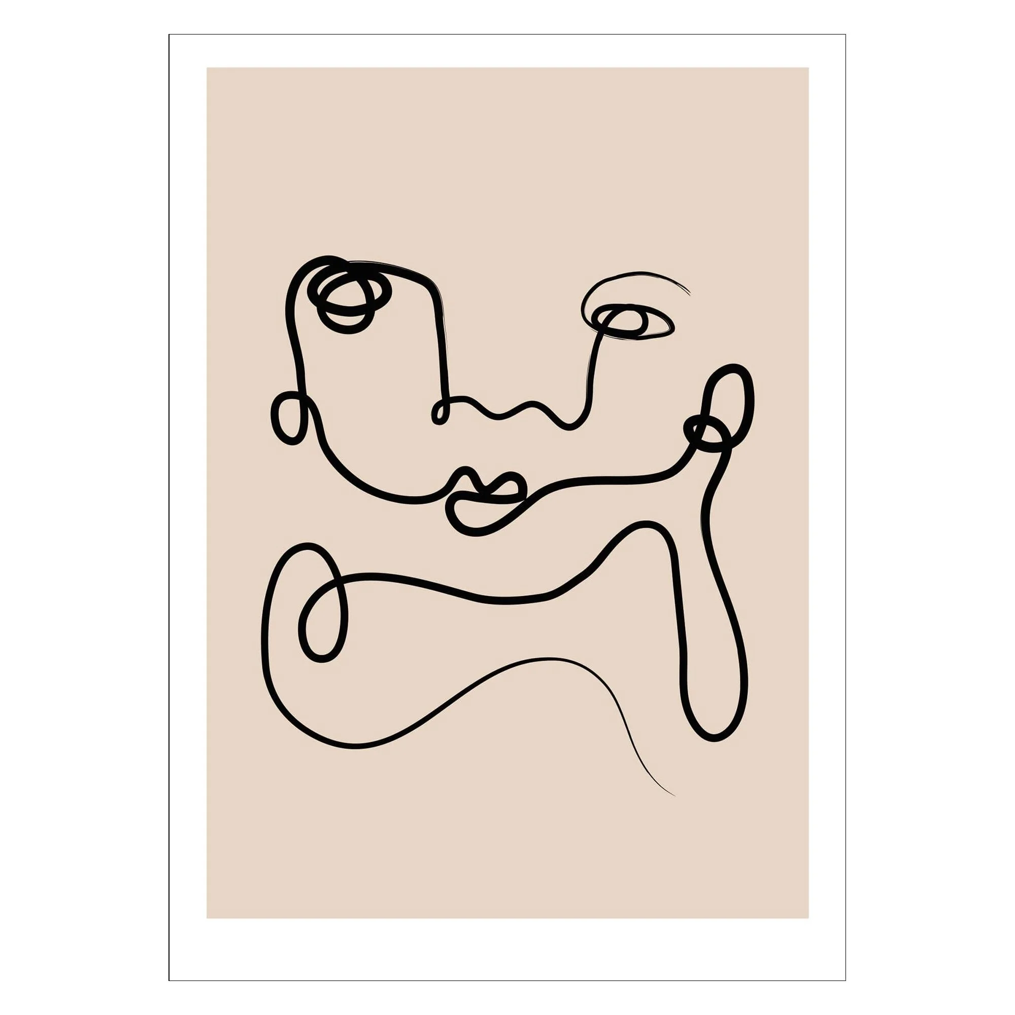 Gustav Lautrup - Continuous Line Face - Image 2