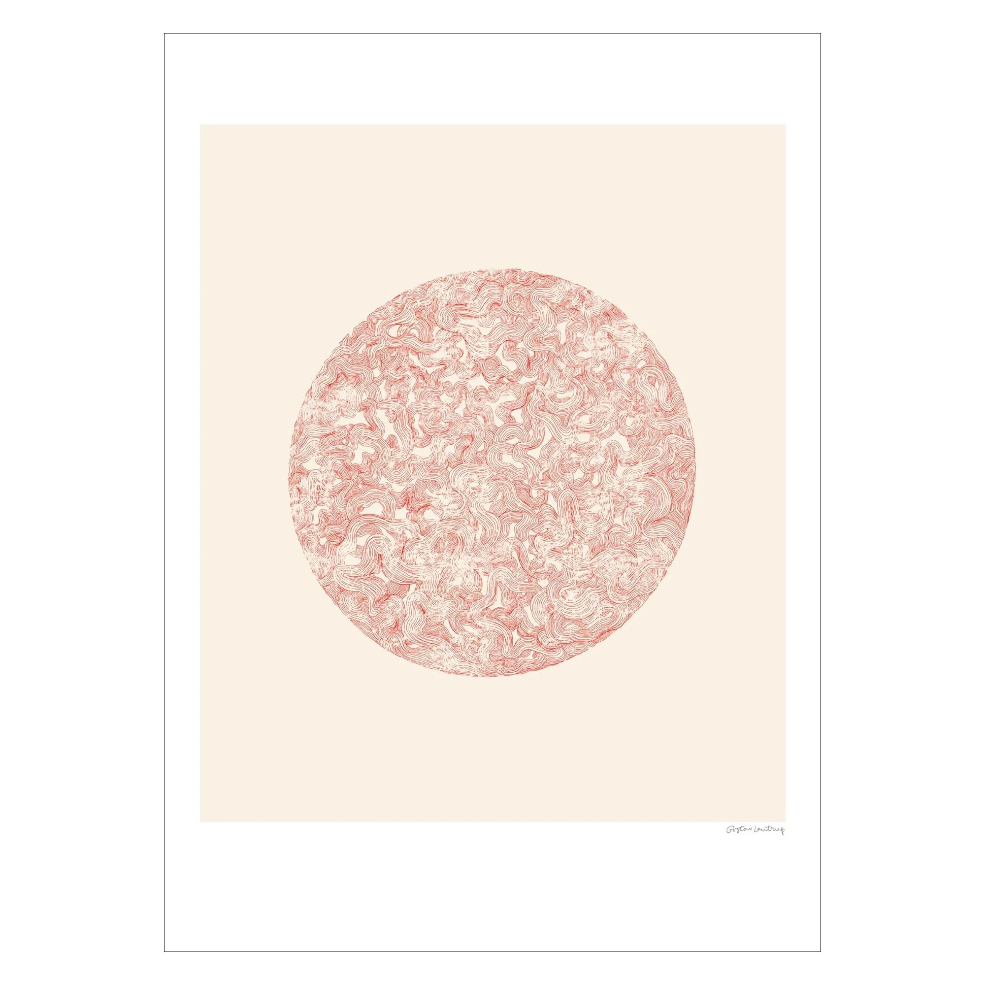 Gustav Lautrup - La Sphère - Soft Beige/Ruby - Image 2