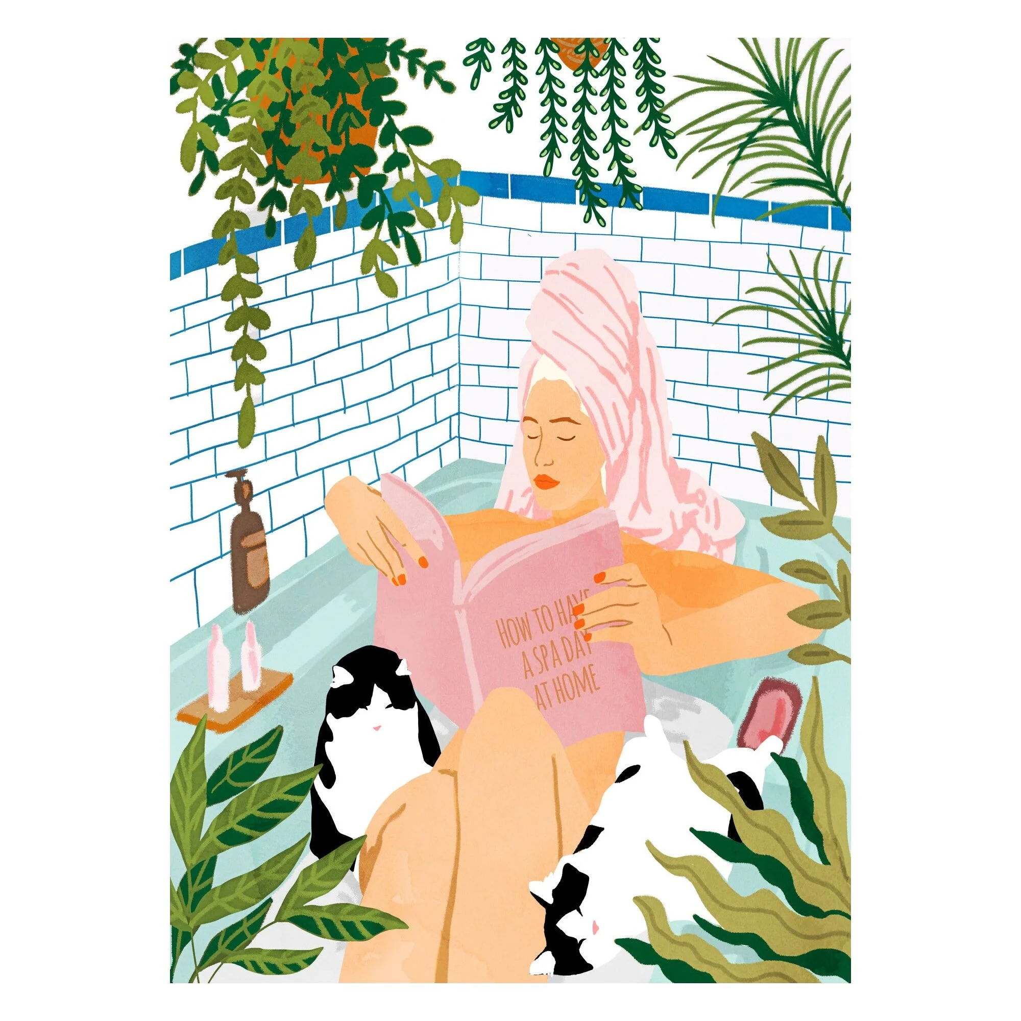 Uma Gokhale - Spa Day At Home Art Print - Image 3