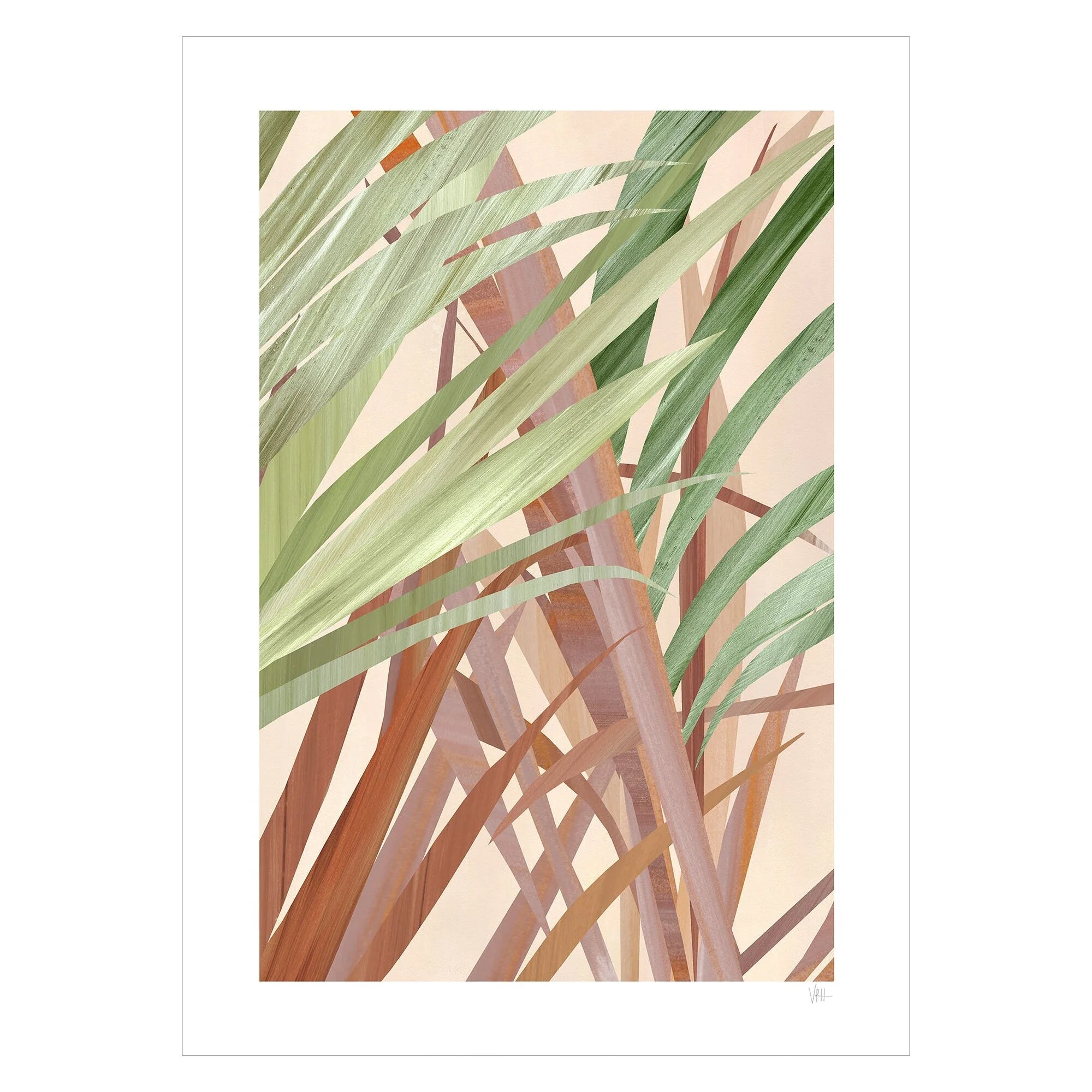 Violets Print House - Abstract Warm Leaf - Image 2