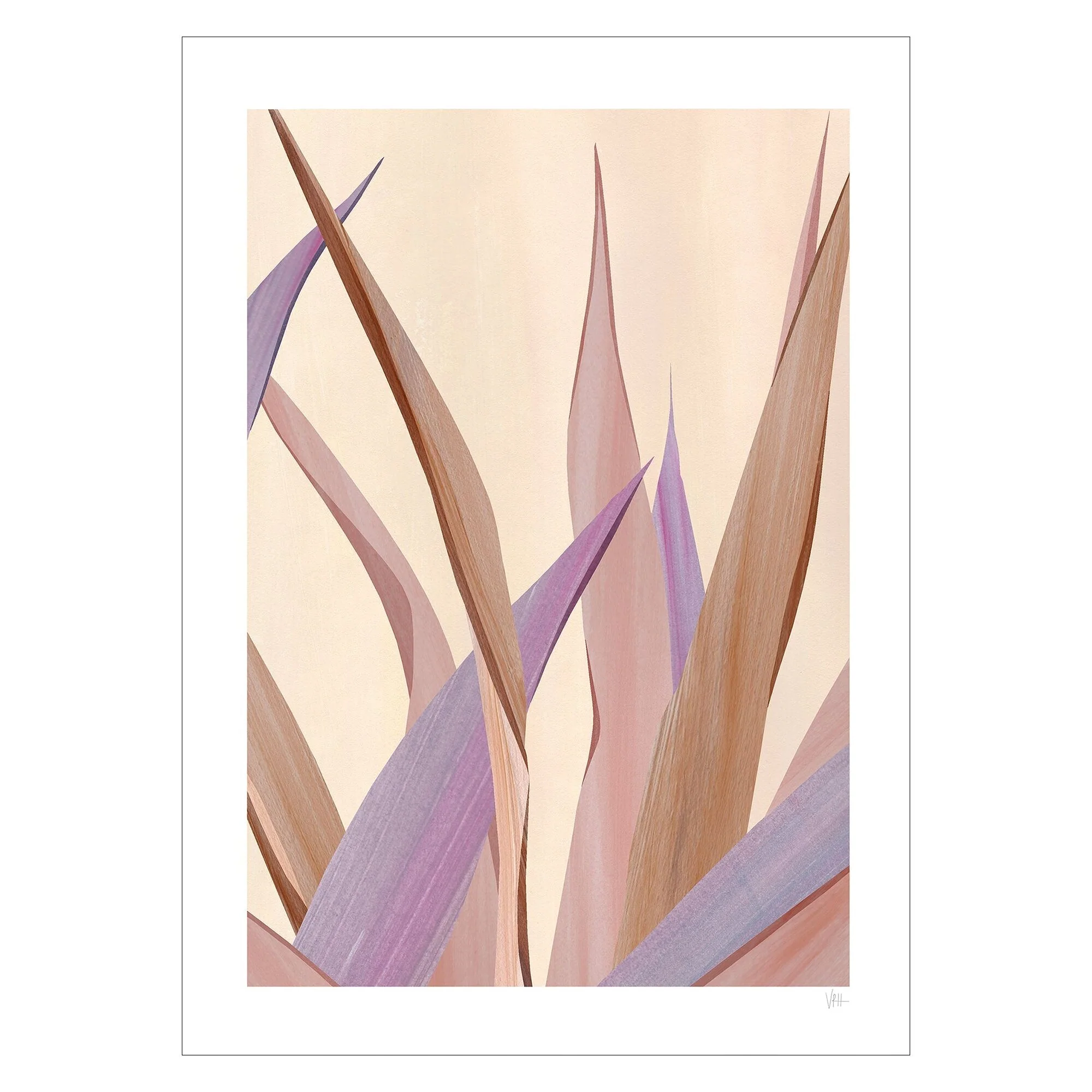 Violets Print House - Beige And Lavender Leaf - Image 2