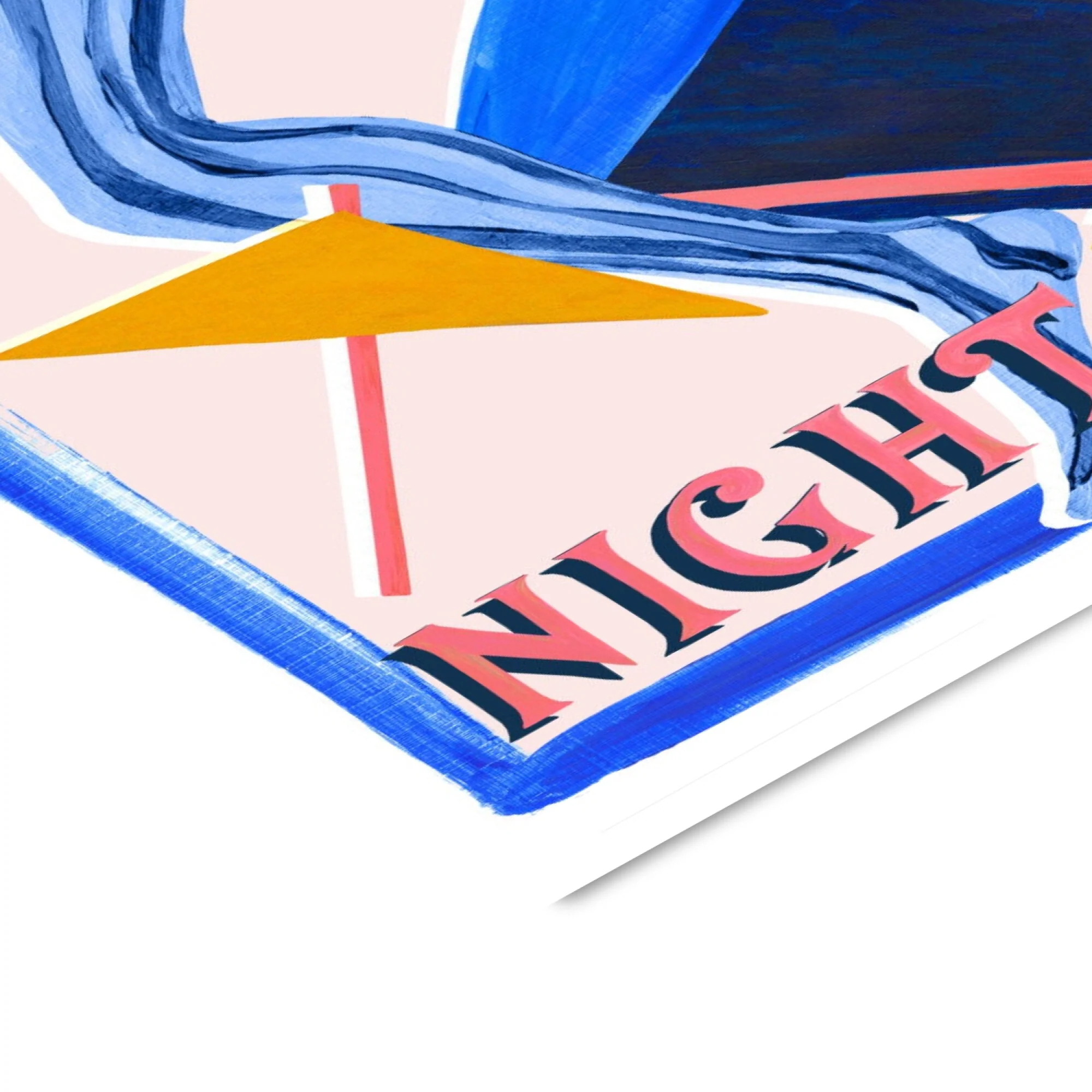 Violets Print House - Blues Night-Blue And Pink Music Print - Image 3