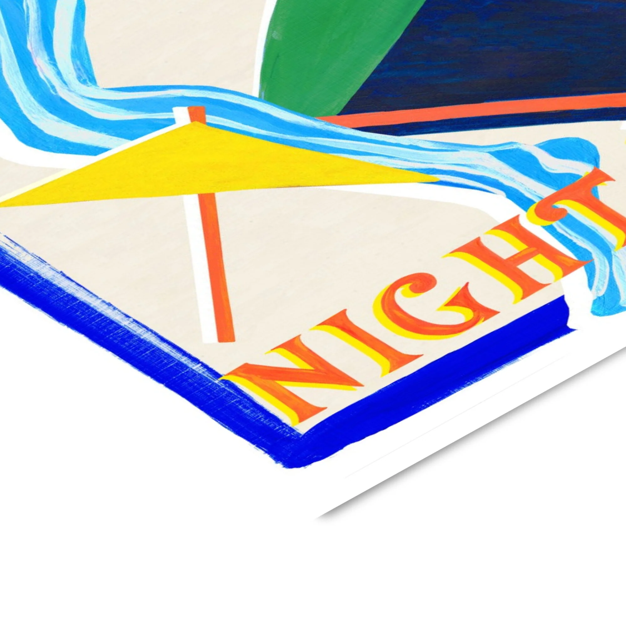 Violets Print House - Blues Night Blue Green And Yellow Music Print - Image 3