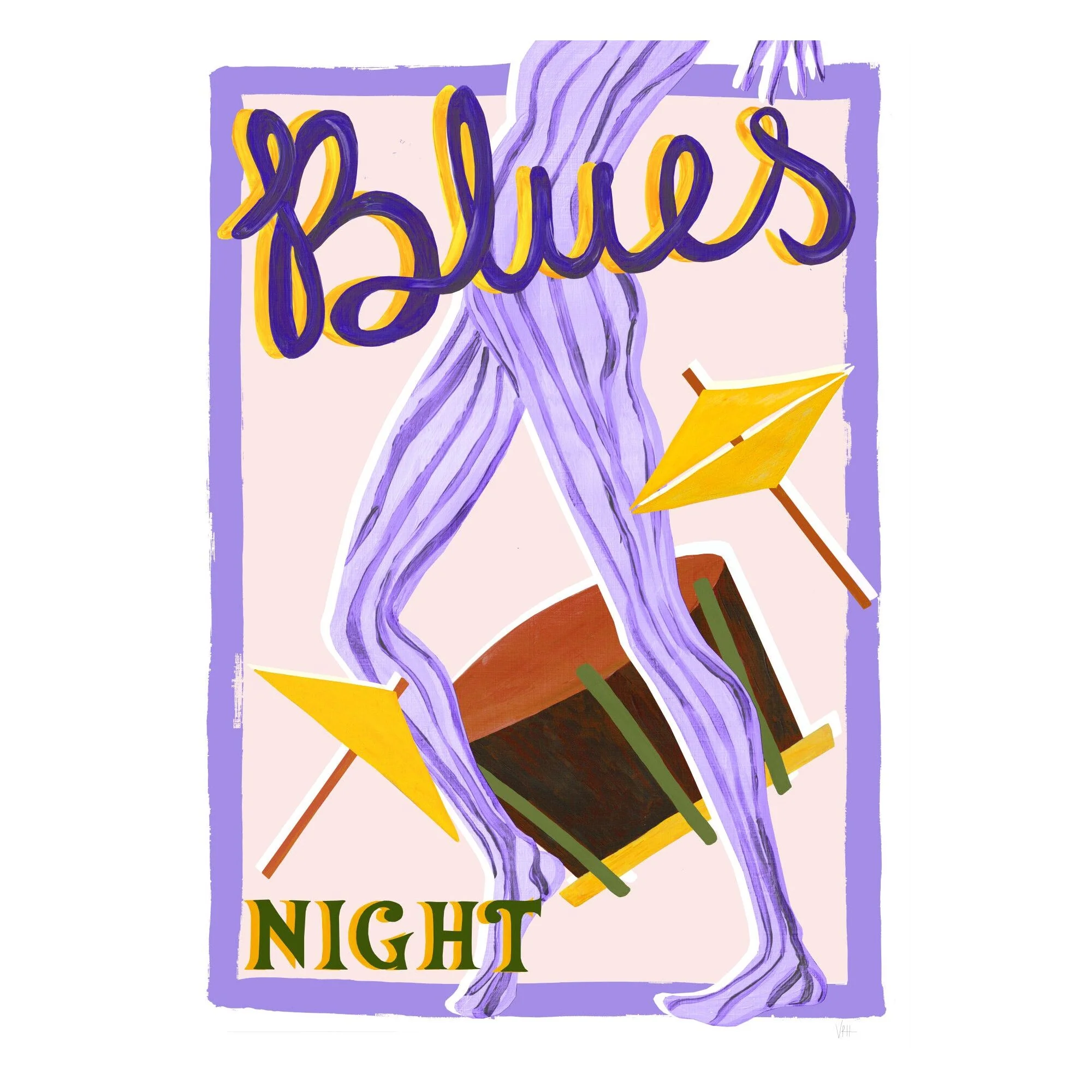 Violets Print House - Blues Night Purple Music Print - Image 2