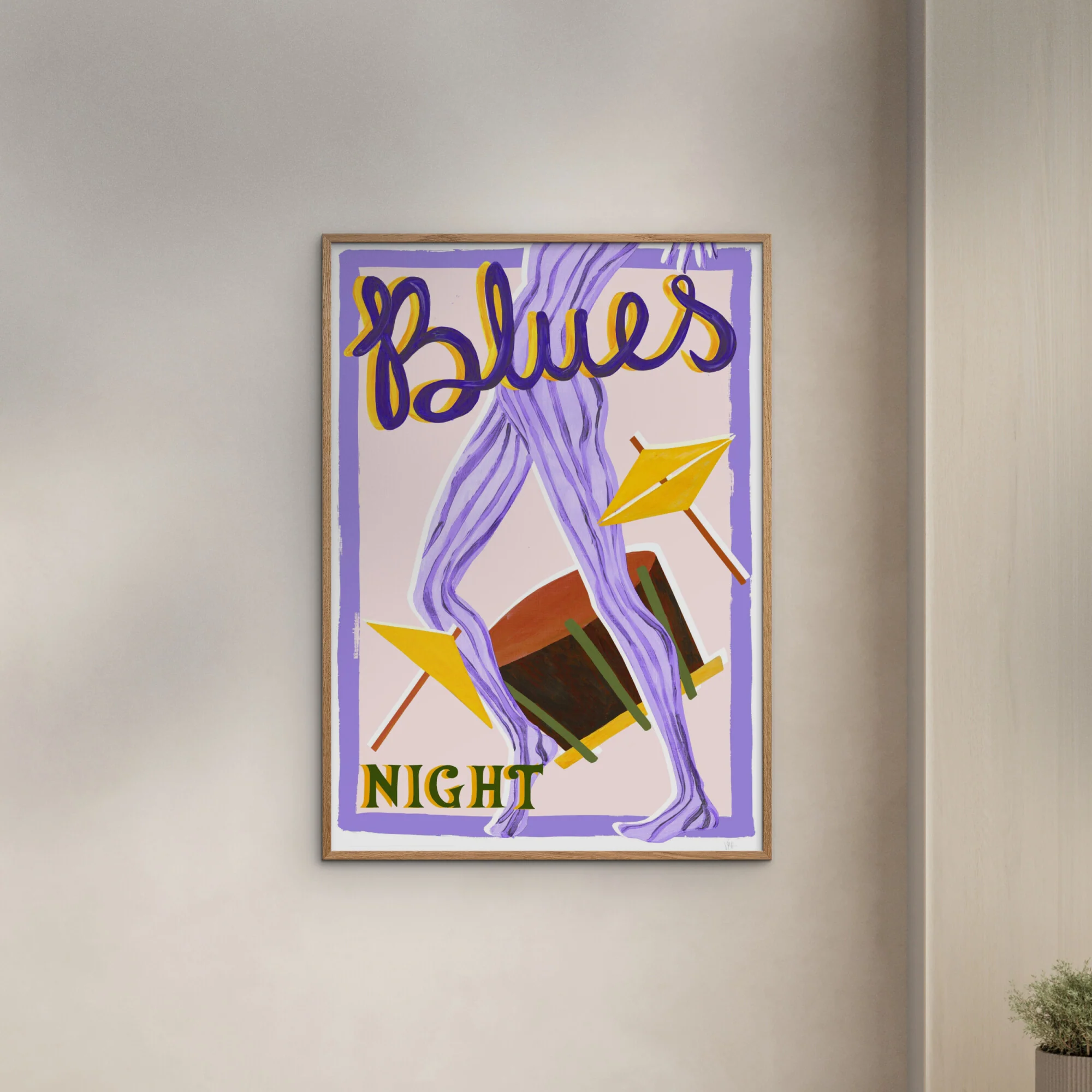 Violets Print House - Blues Night Purple Music Print - Image 4