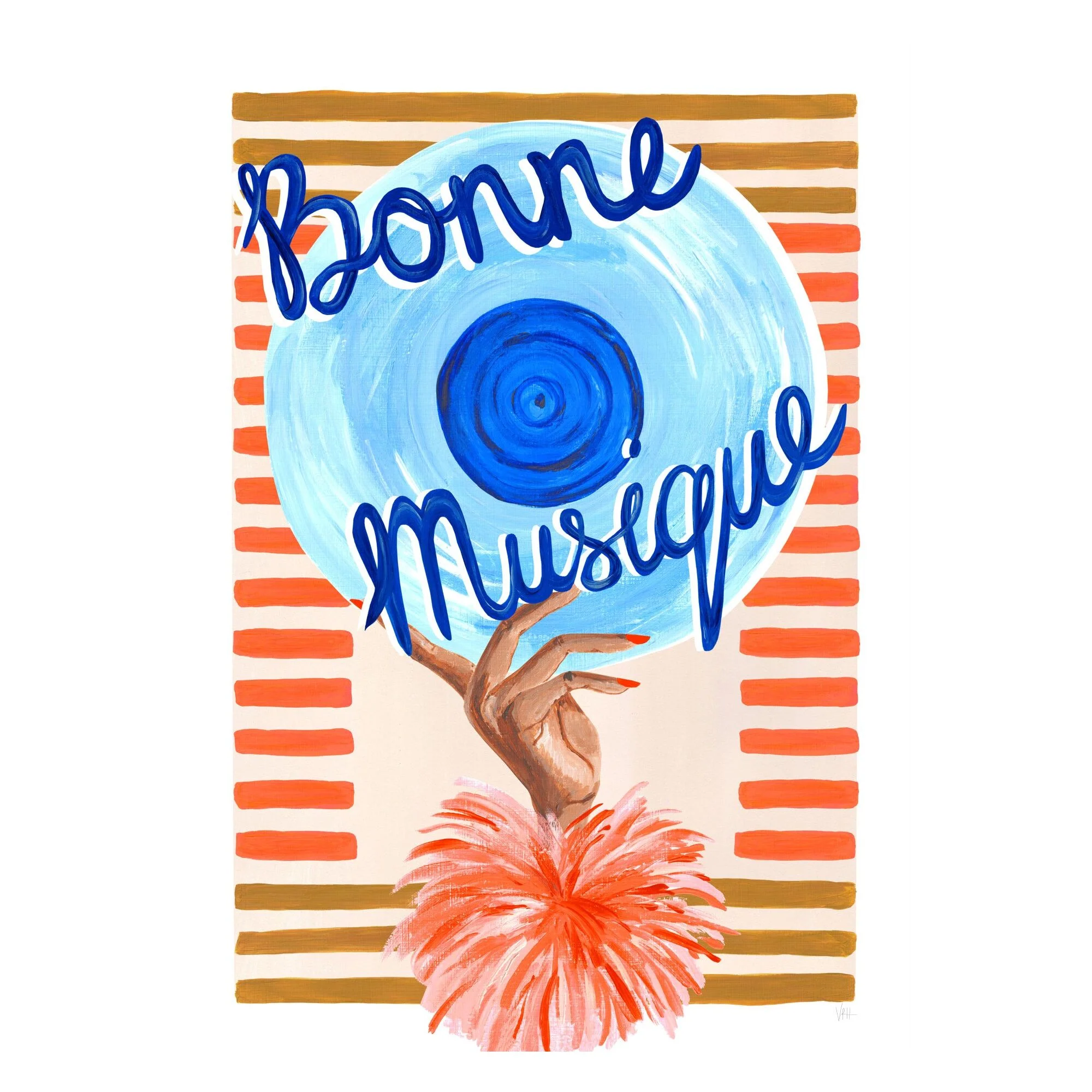 Violets Print House - Bonne Musique Blue And Orange Music Print - Image 2