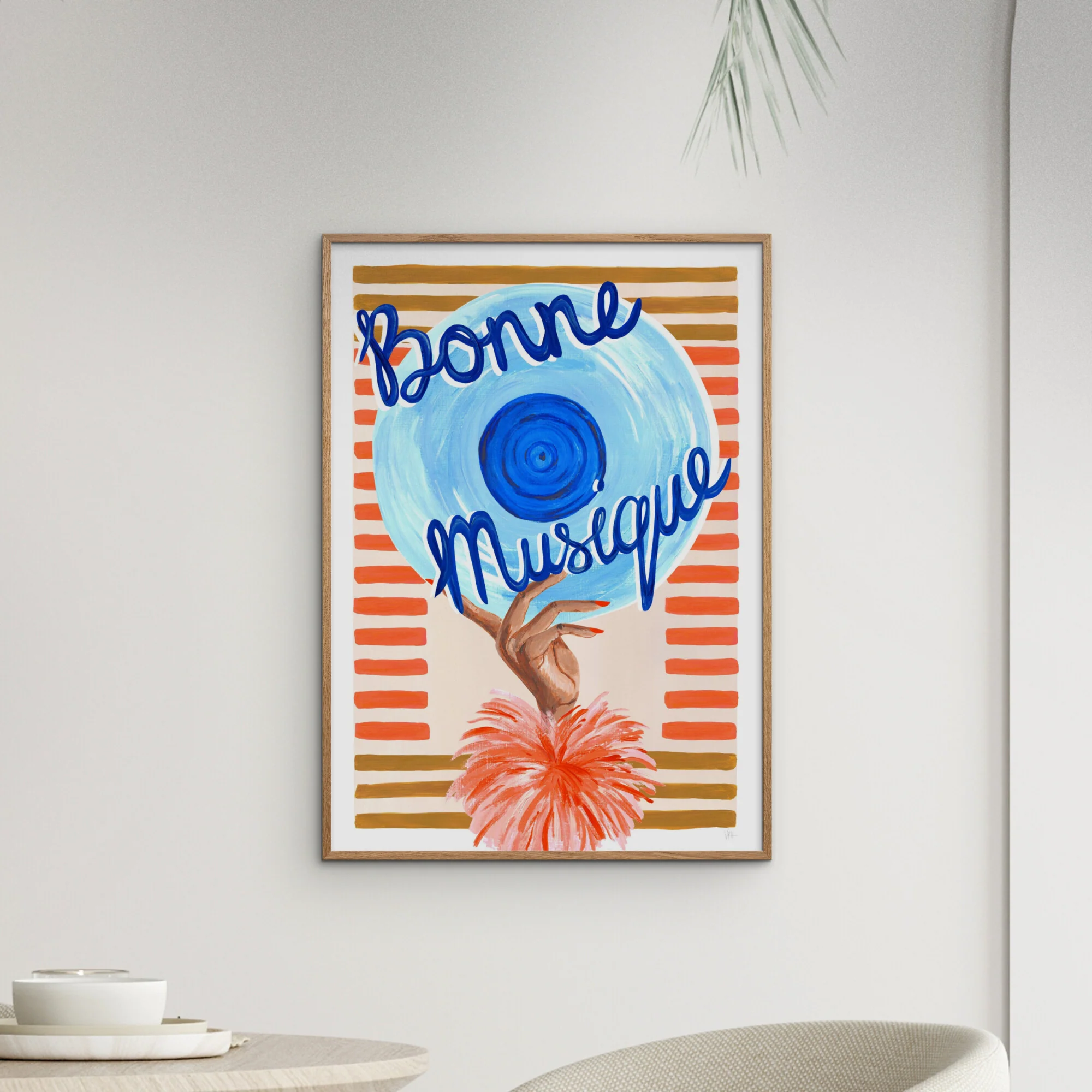 Violets Print House - Bonne Musique Blue And Orange Music Print - Image 4