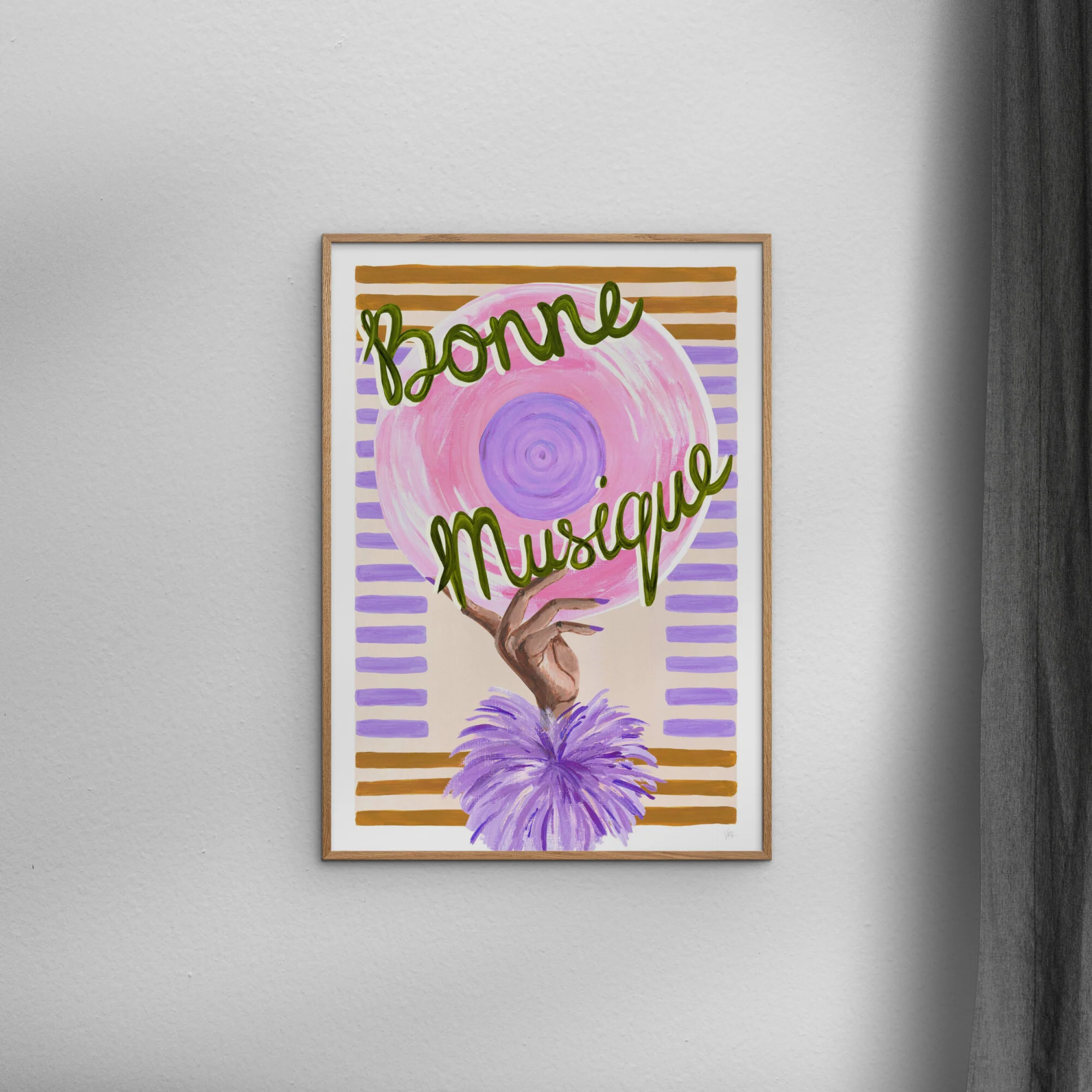 Violets Print House - Bonne Musique Pink And Purple Music Print - Image 4