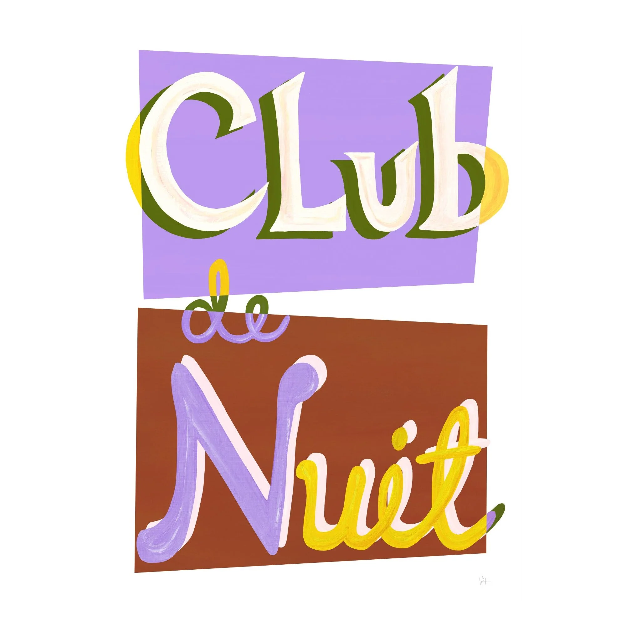 Violets Print House - Club De Nuit Purple And Brown Music Print - Image 2