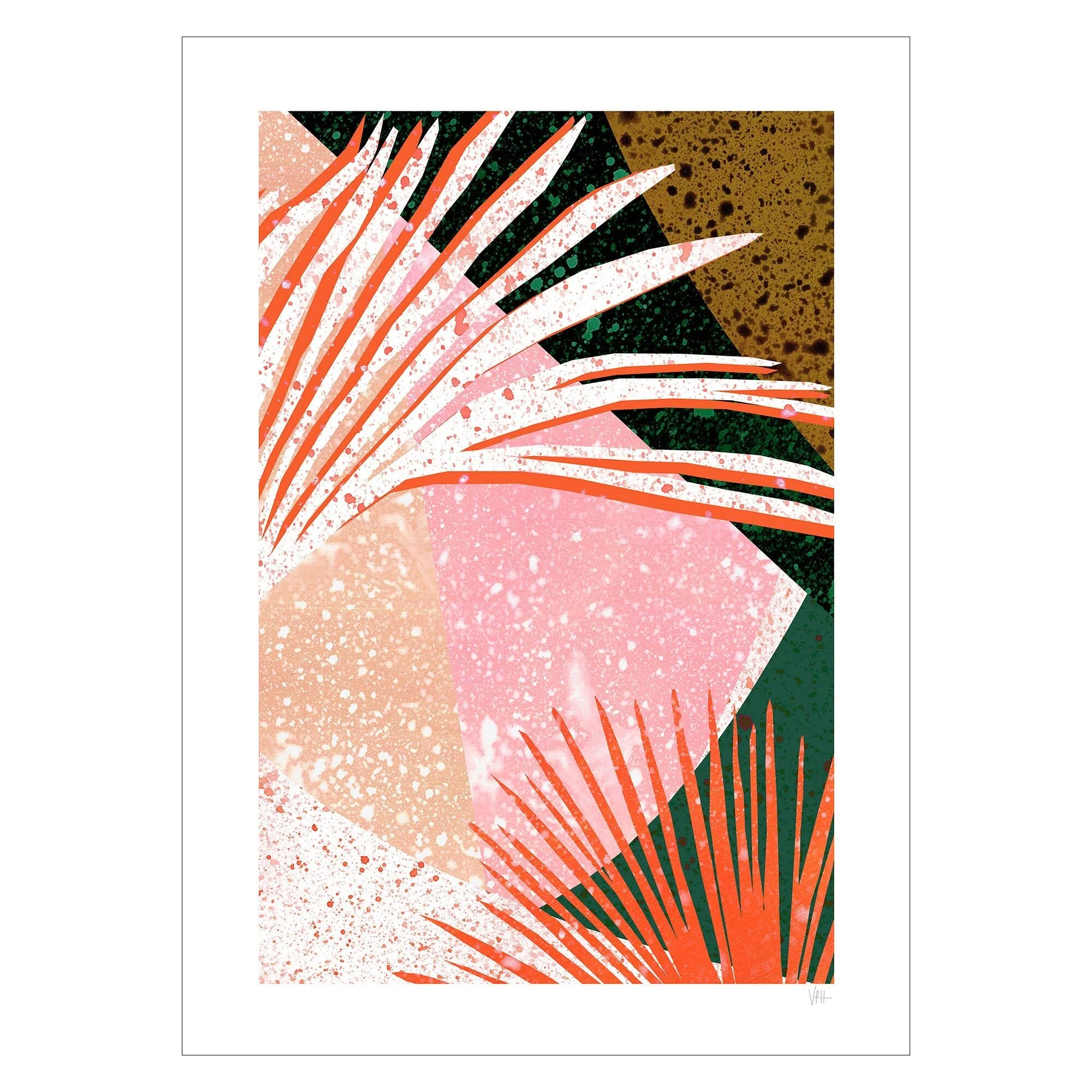 Violets Print House - Colourful Terrazzo Leaf 1 Of 3 - Image 2