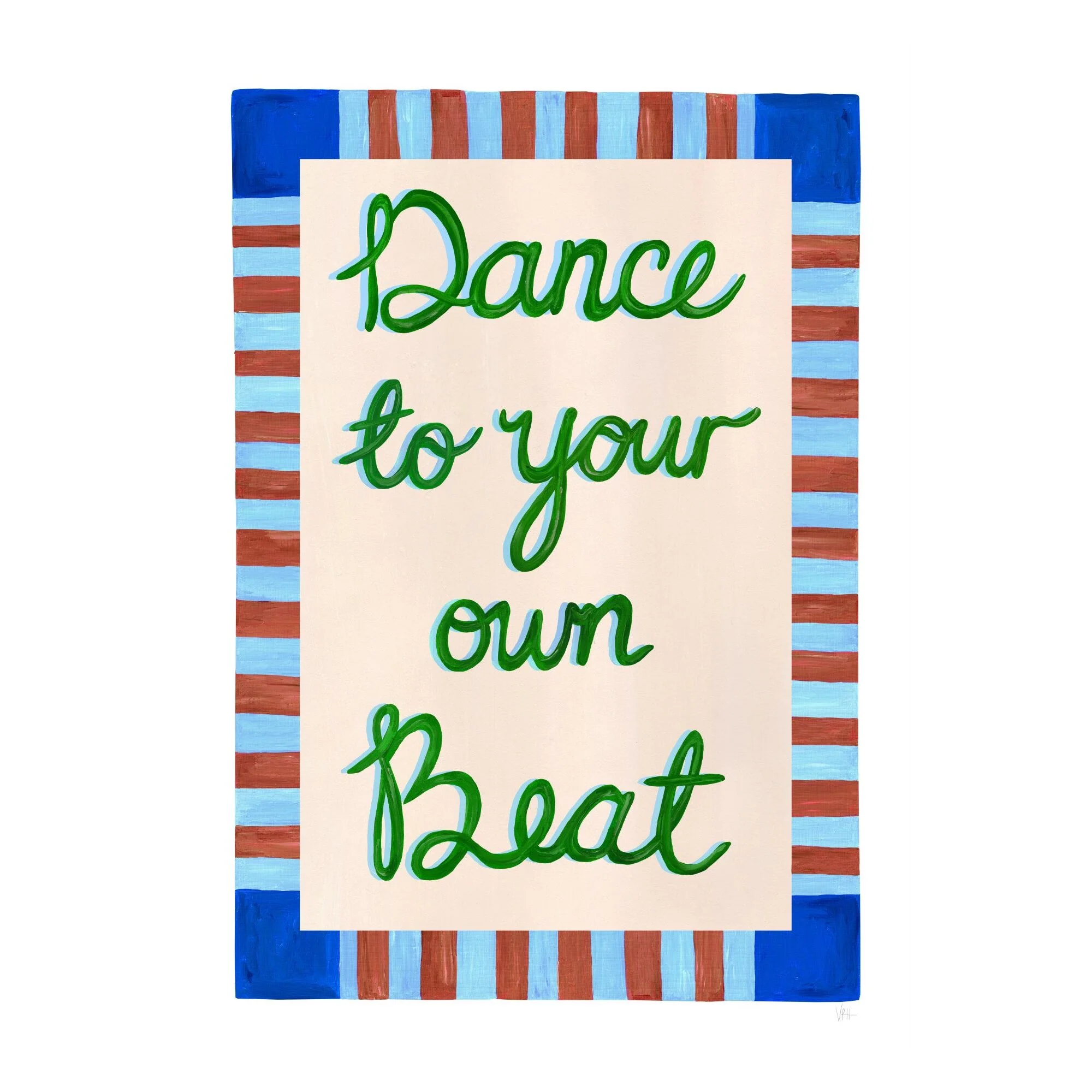Violets Print House - Dance To Your Own Beat Blue And Green Print - Image 2