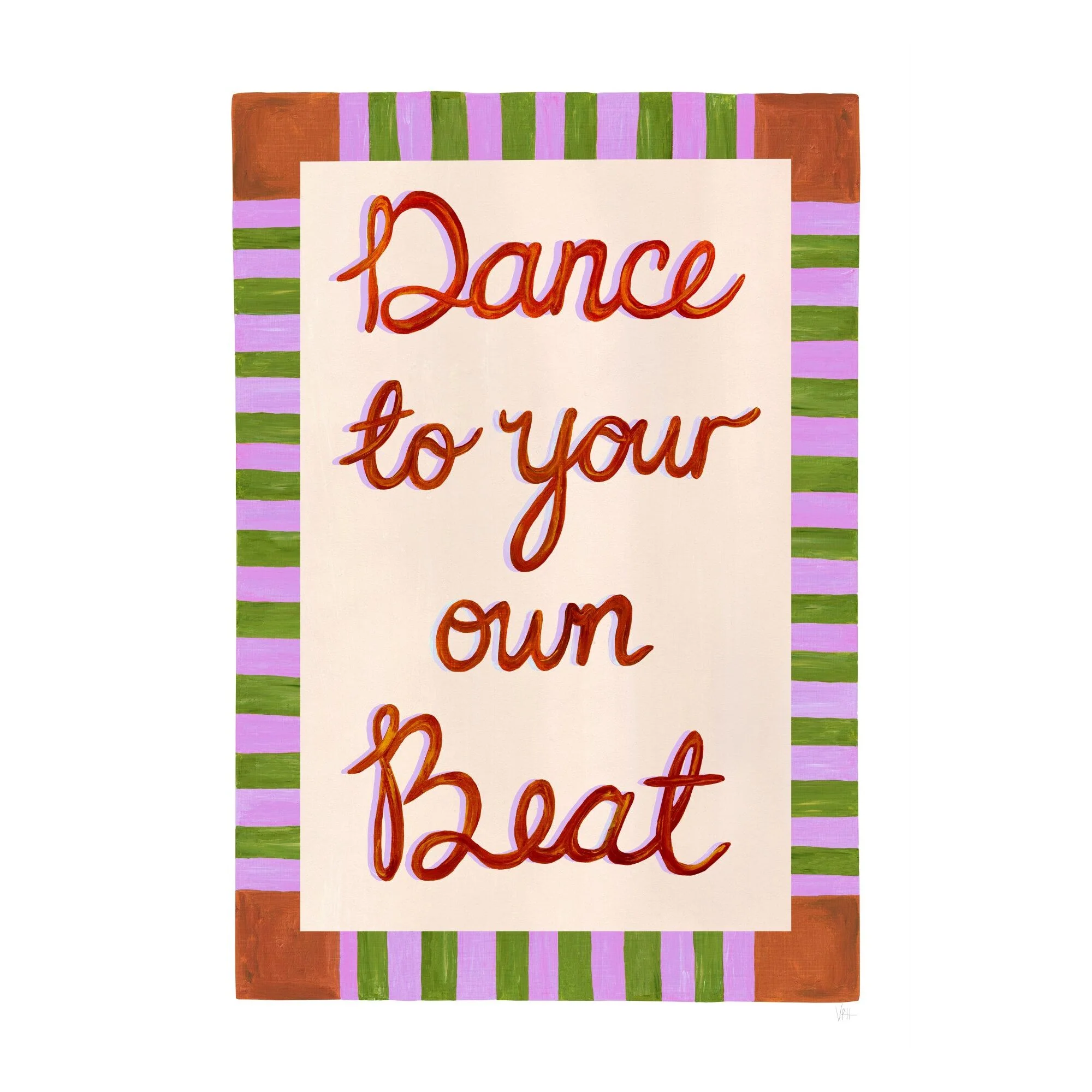 Violets Print House - Dance To Your Own Beat Purple And Brown Print - Image 2
