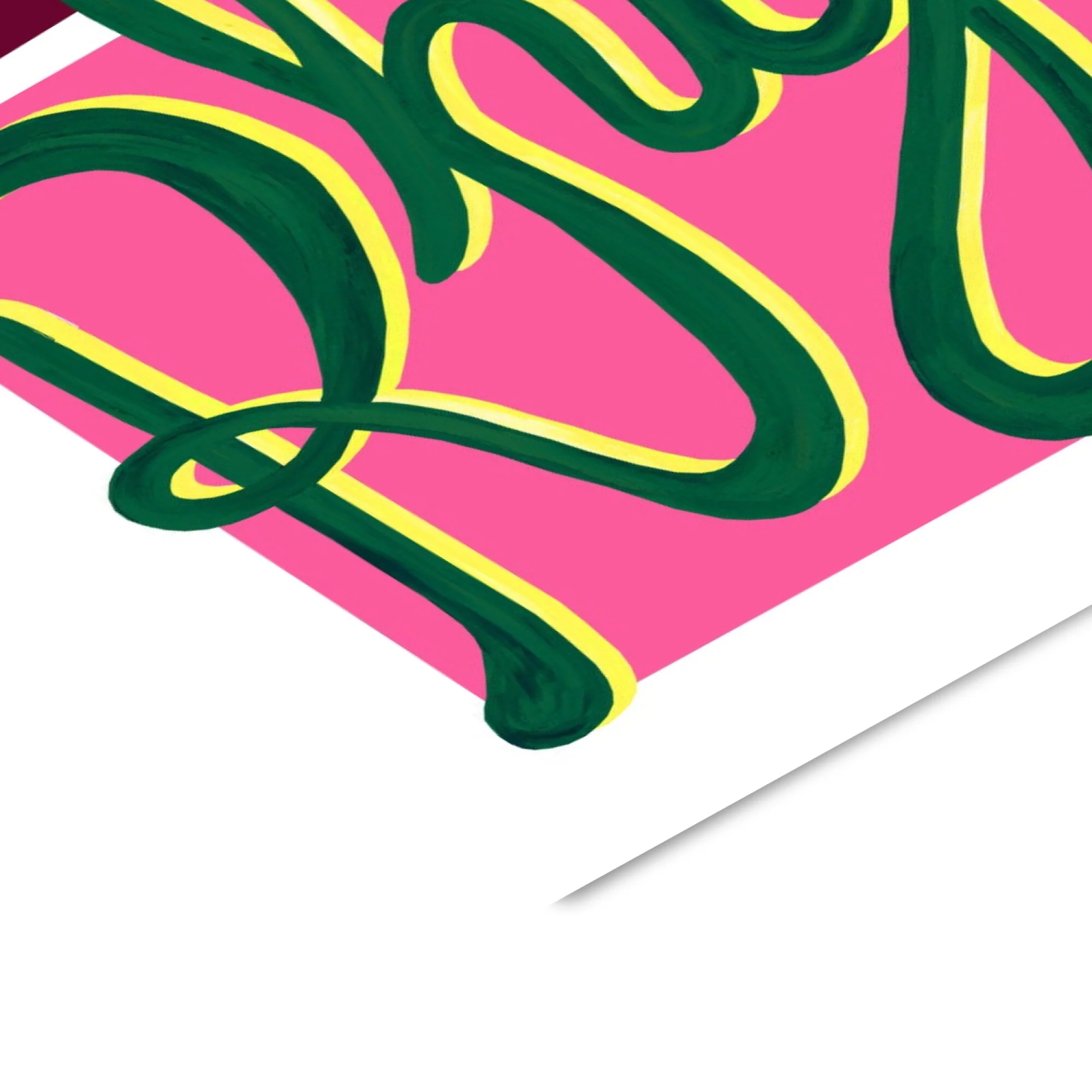 Violets Print House - Feel The Rhythm Pink And Green Music Print - Image 3