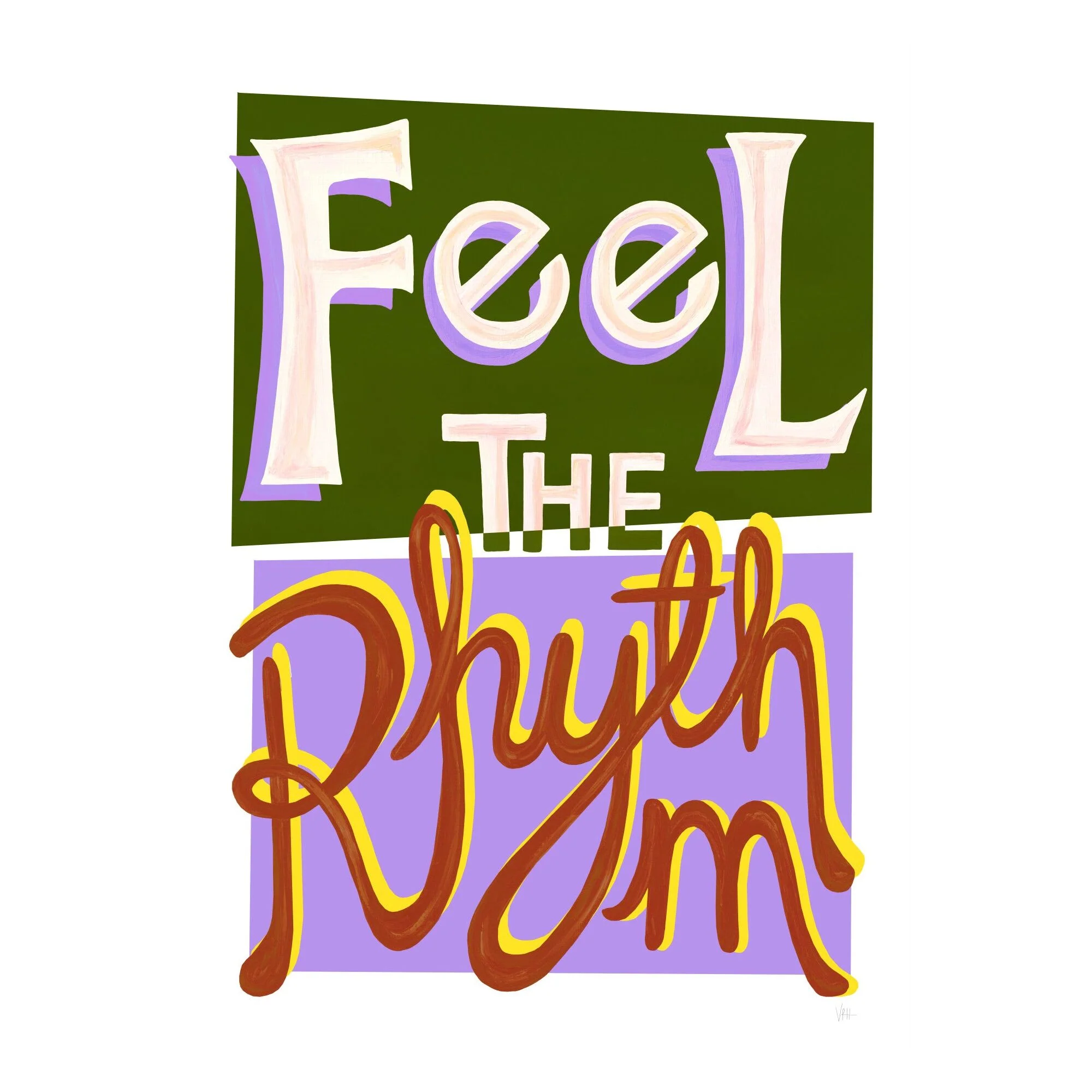 Violets Print House - Feel The Rhythm Purple And Brown Music Print - Image 2