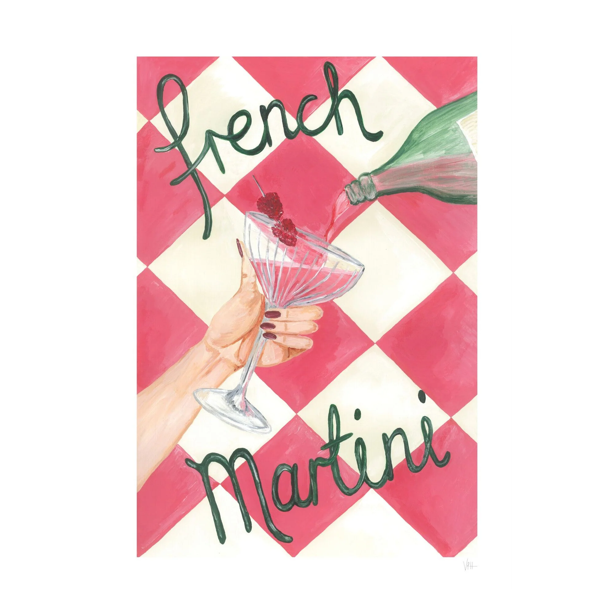 Violets Print House - French Martini Art Print - Image 2