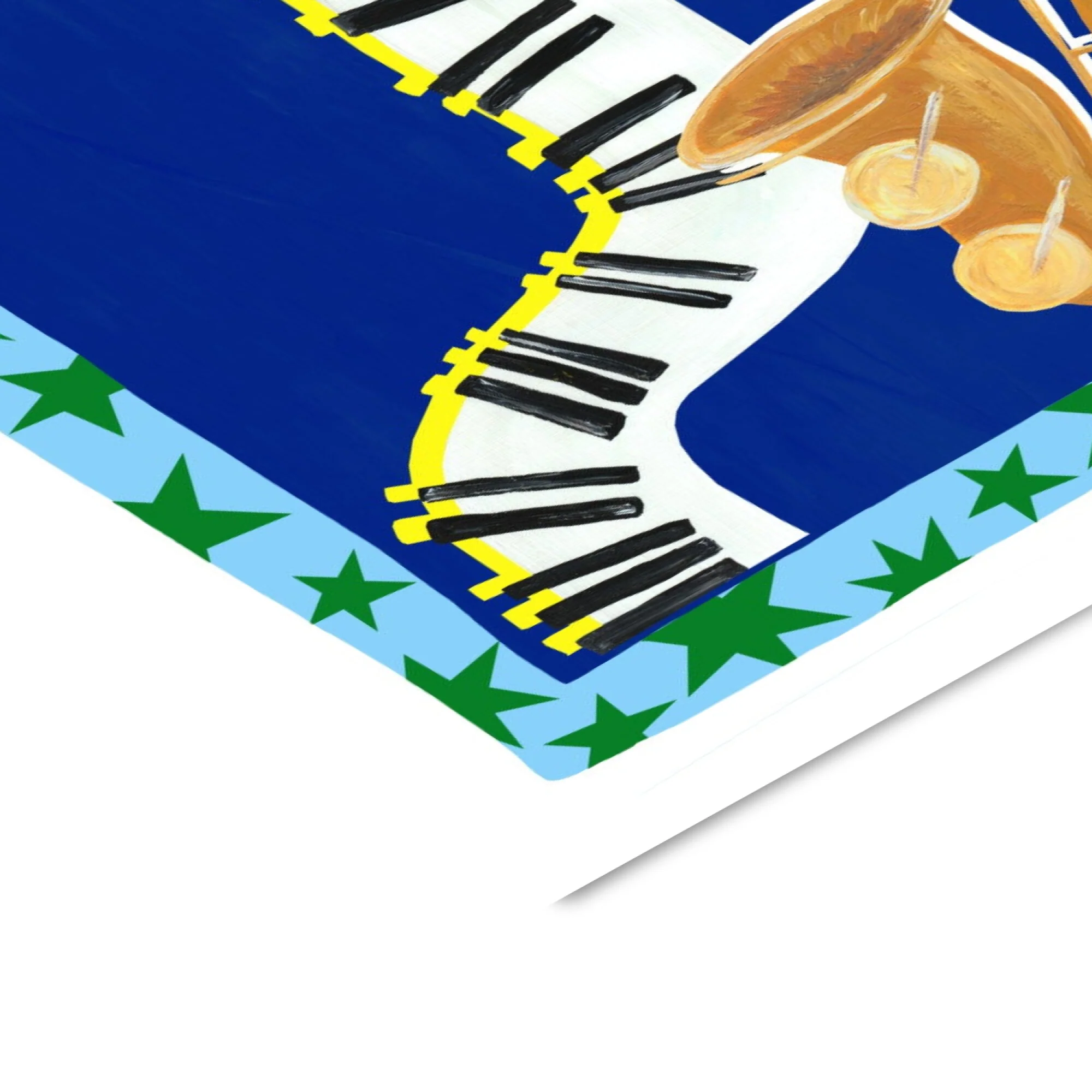 Violets Print House - Jazz Club Blue And Orange Music Print - Image 3